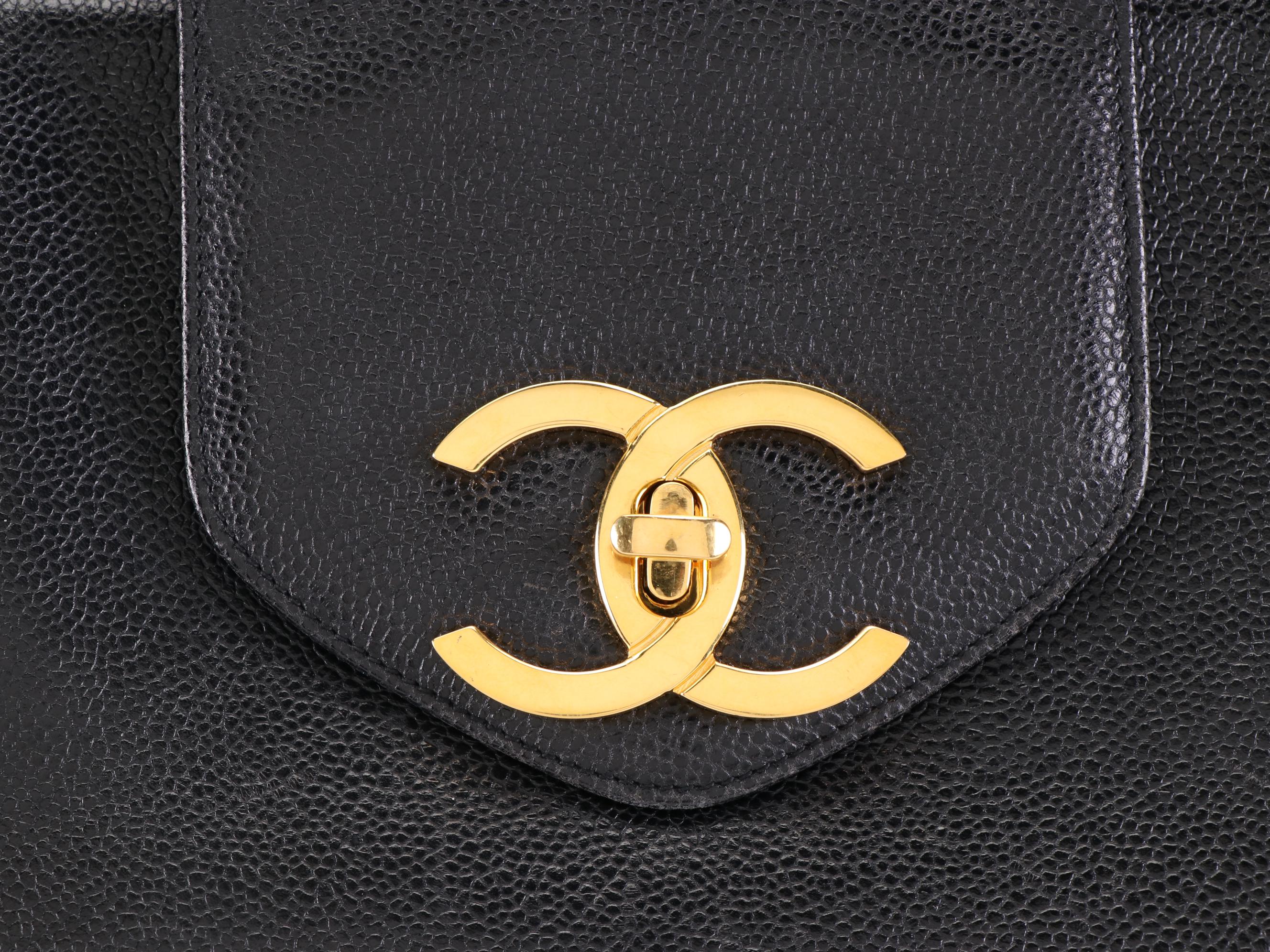 Chanel Supermodel Caviar Leather Tote Bag