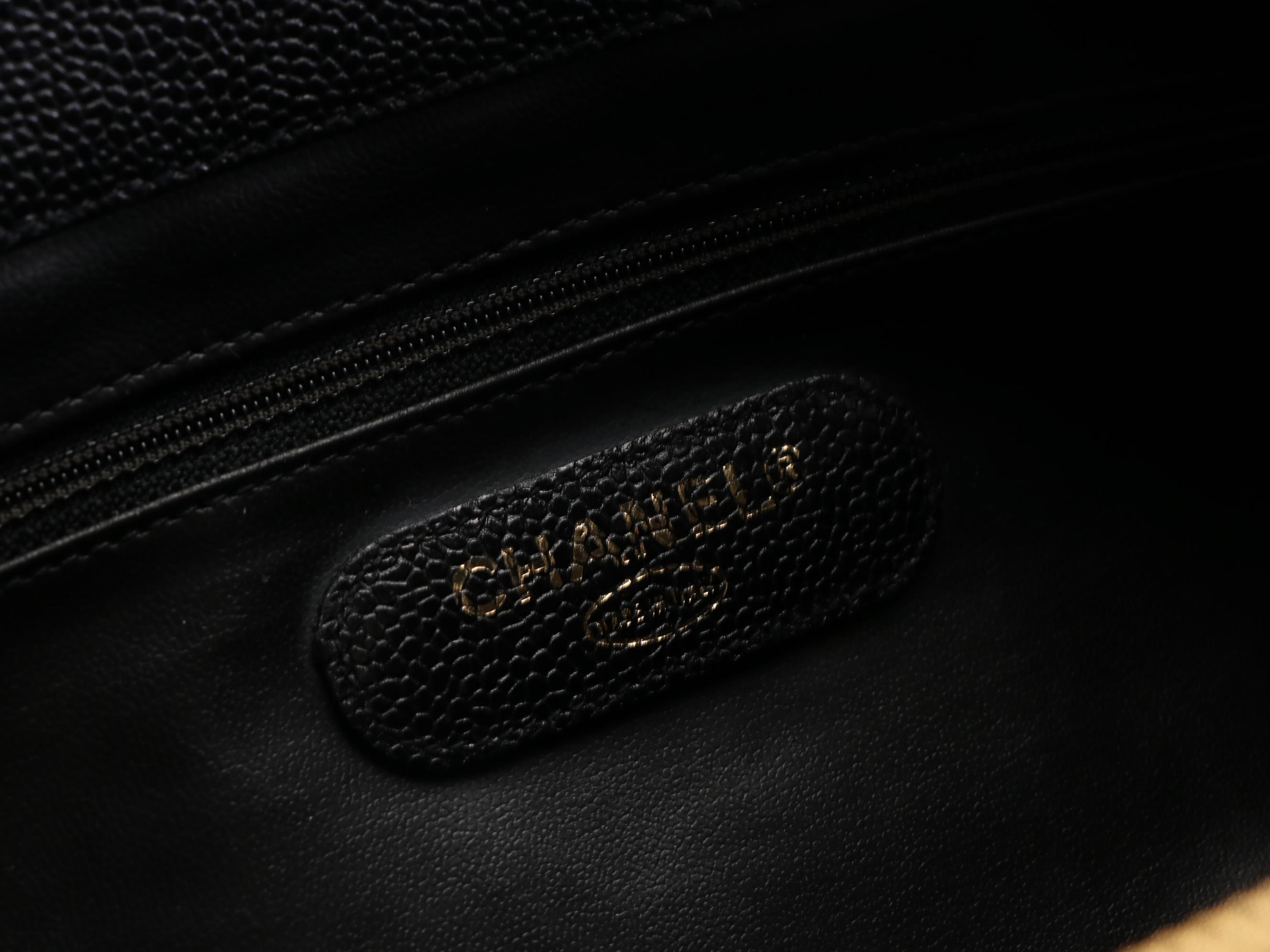 Chanel Supermodel Caviar Leather Tote Bag