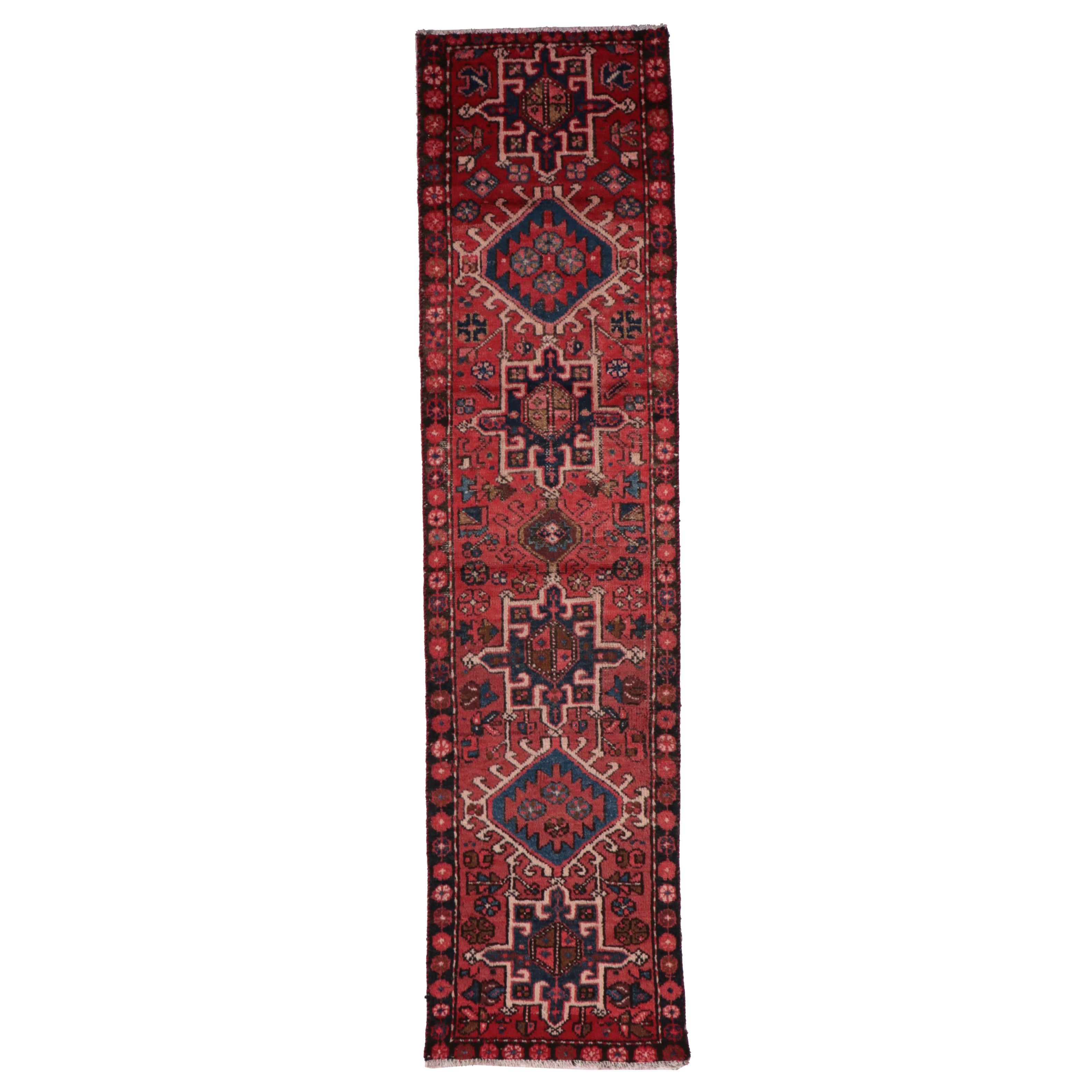 2'2 x 8'10 Hand-Knotted Persian Karaja Carpet Runner