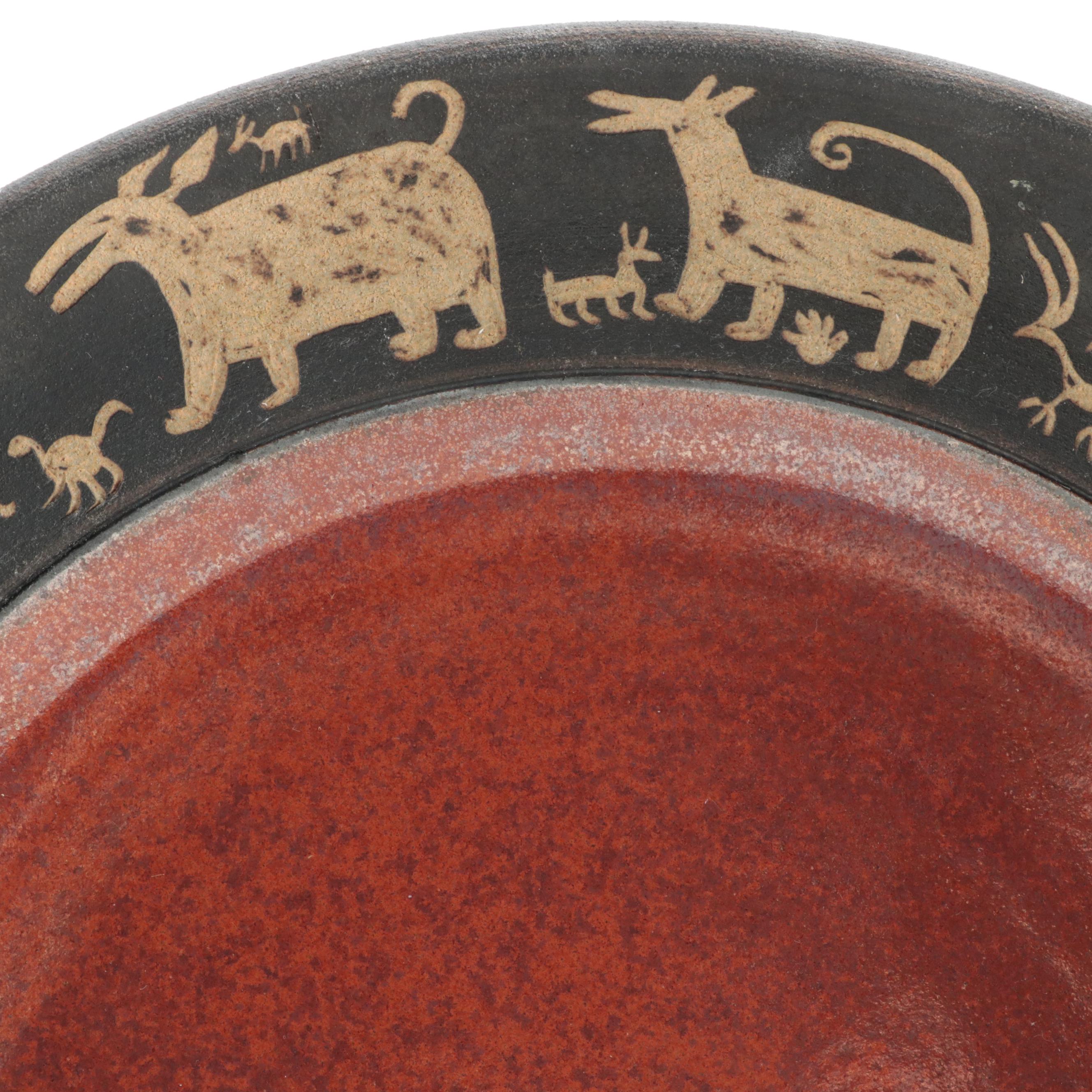 Santa Fe Stonewares Art Pottery Centerpiece Bowl