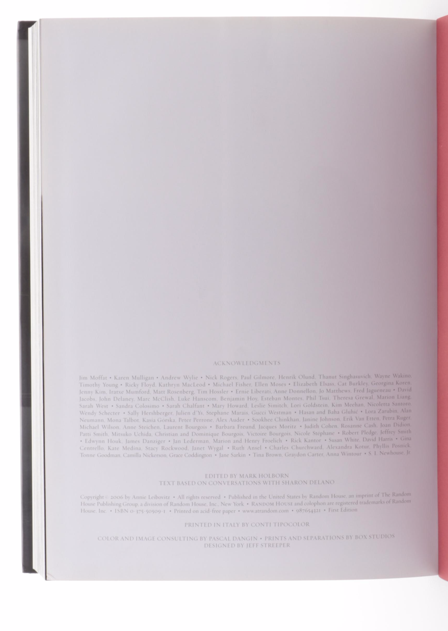 First Edition Annie Leibovitz Books Including "Photographs, 1970–1990"