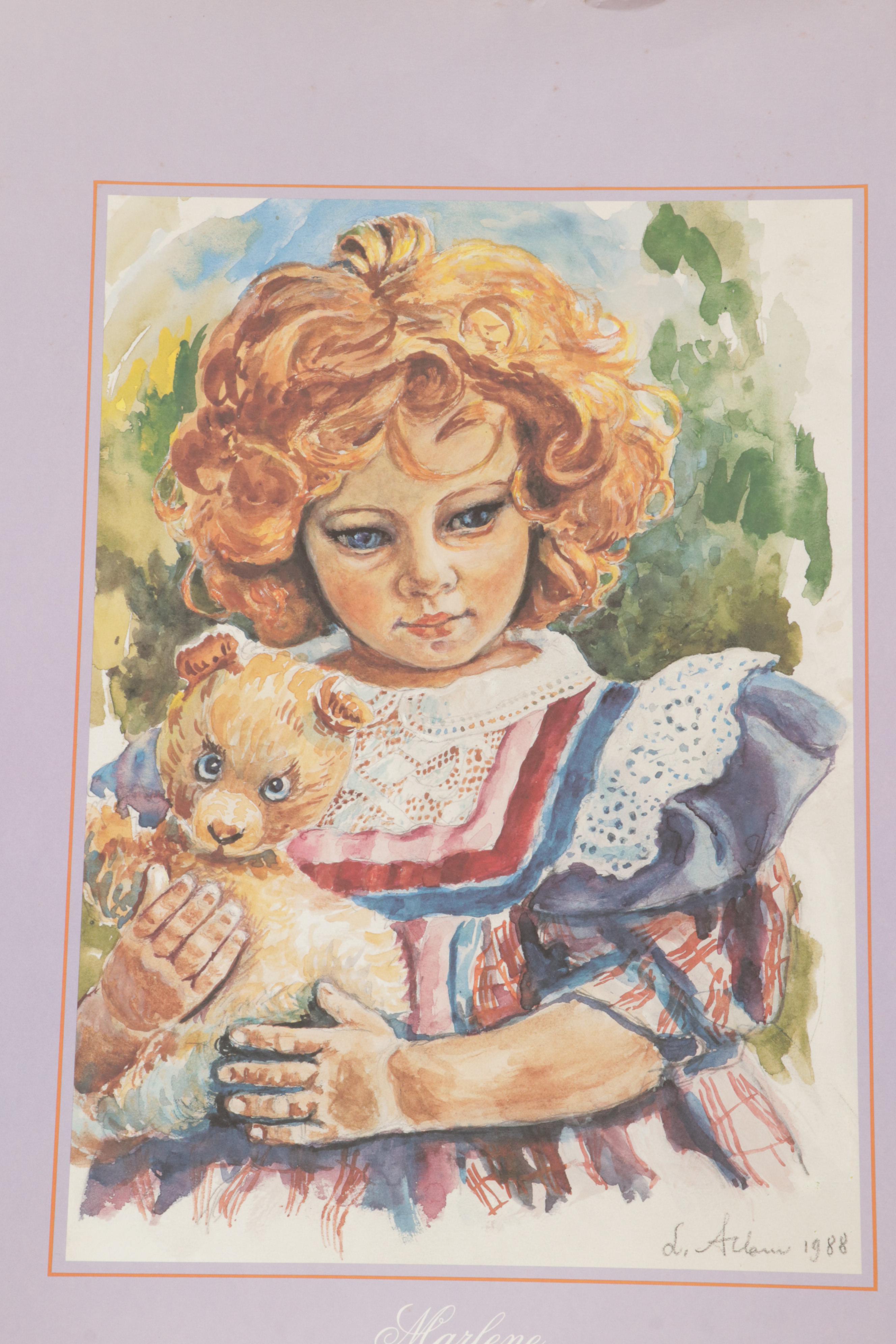 Hildegard Gunzel Doll and The Great American Doll Company Doll and Print