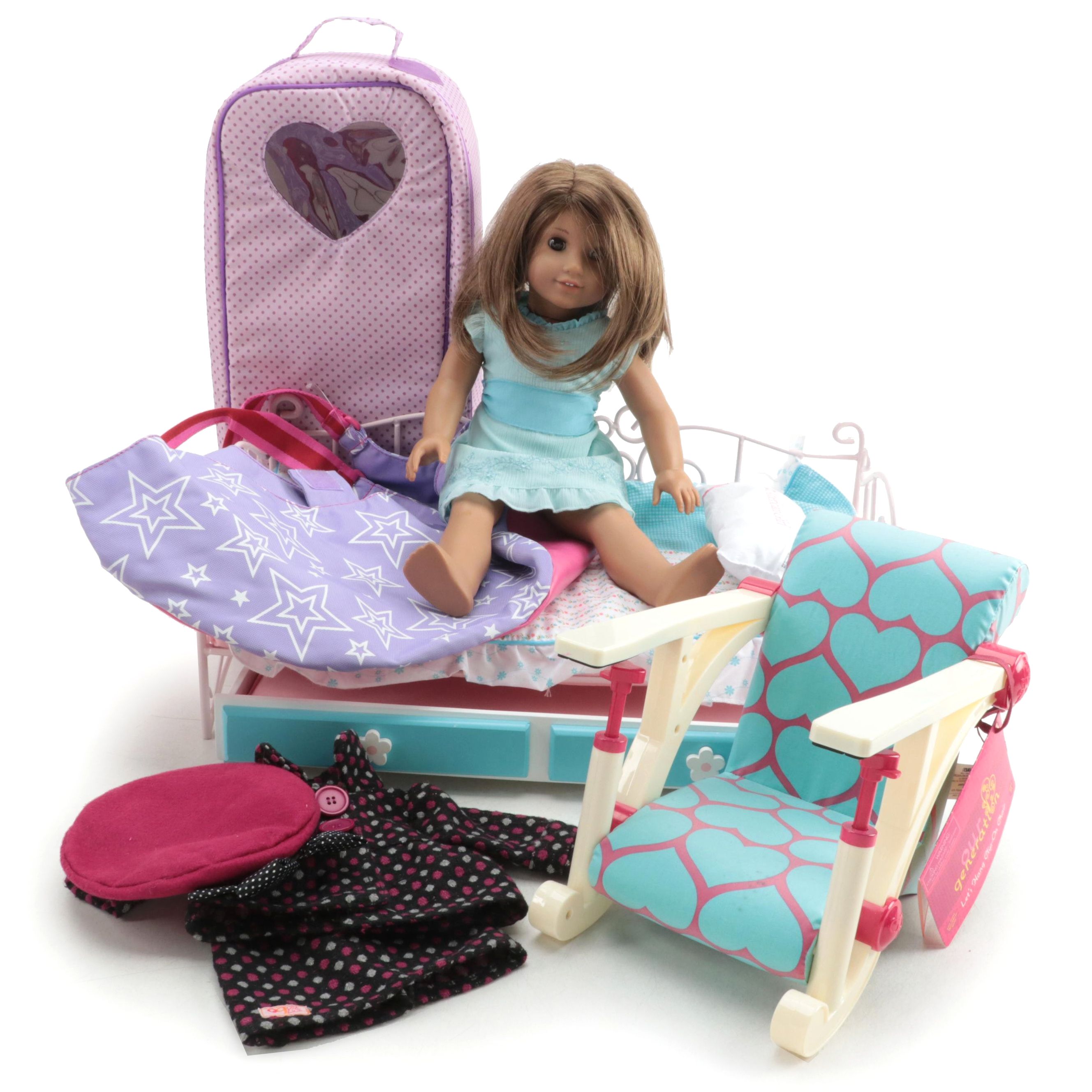 Mattel American Girl Doll with Our Generation Furniture and Accessories