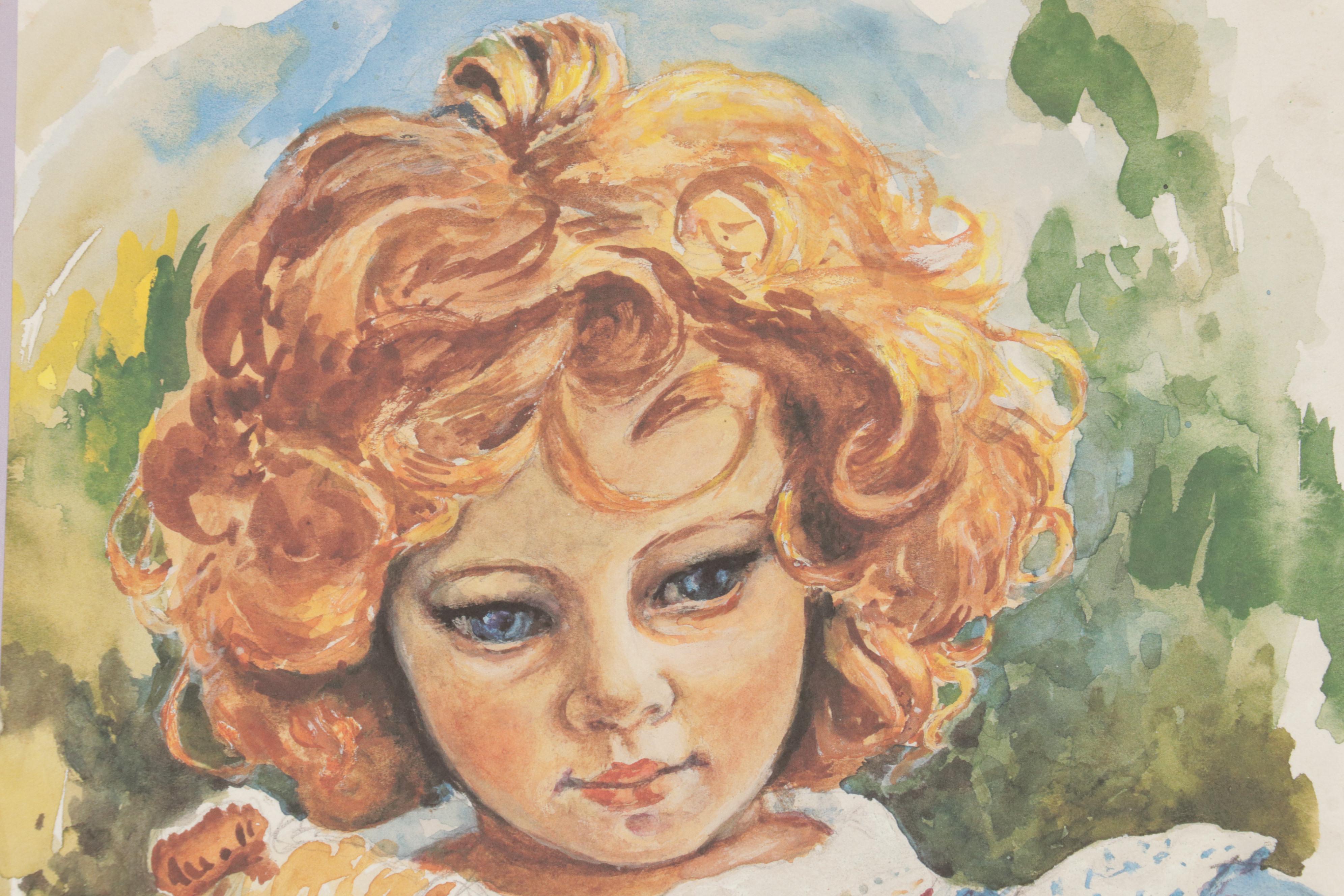 Hildegard Gunzel Doll and The Great American Doll Company Doll and Print