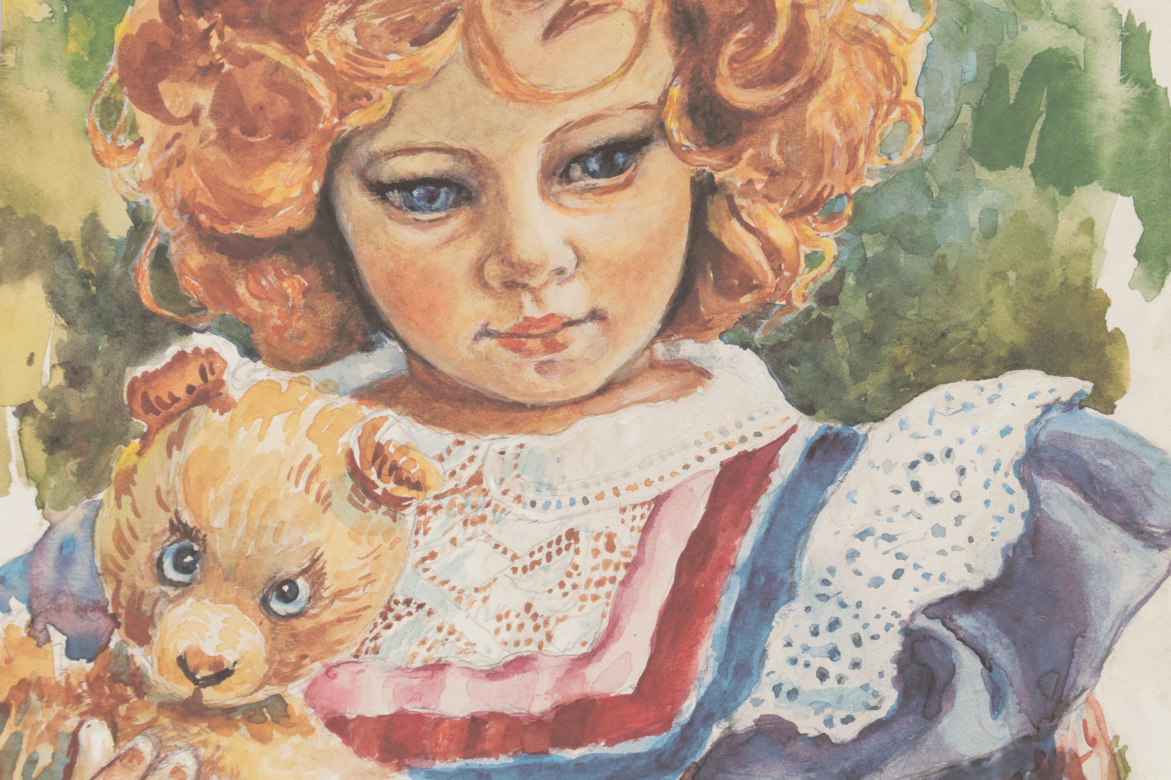 Hildegard Gunzel Doll and The Great American Doll Company Doll and Print