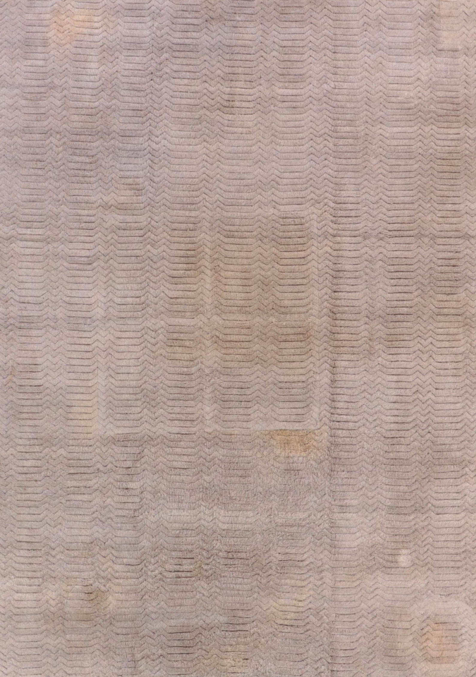 9'8 x 13'4 Hand-Knotted Armadillo Carved Area Rug