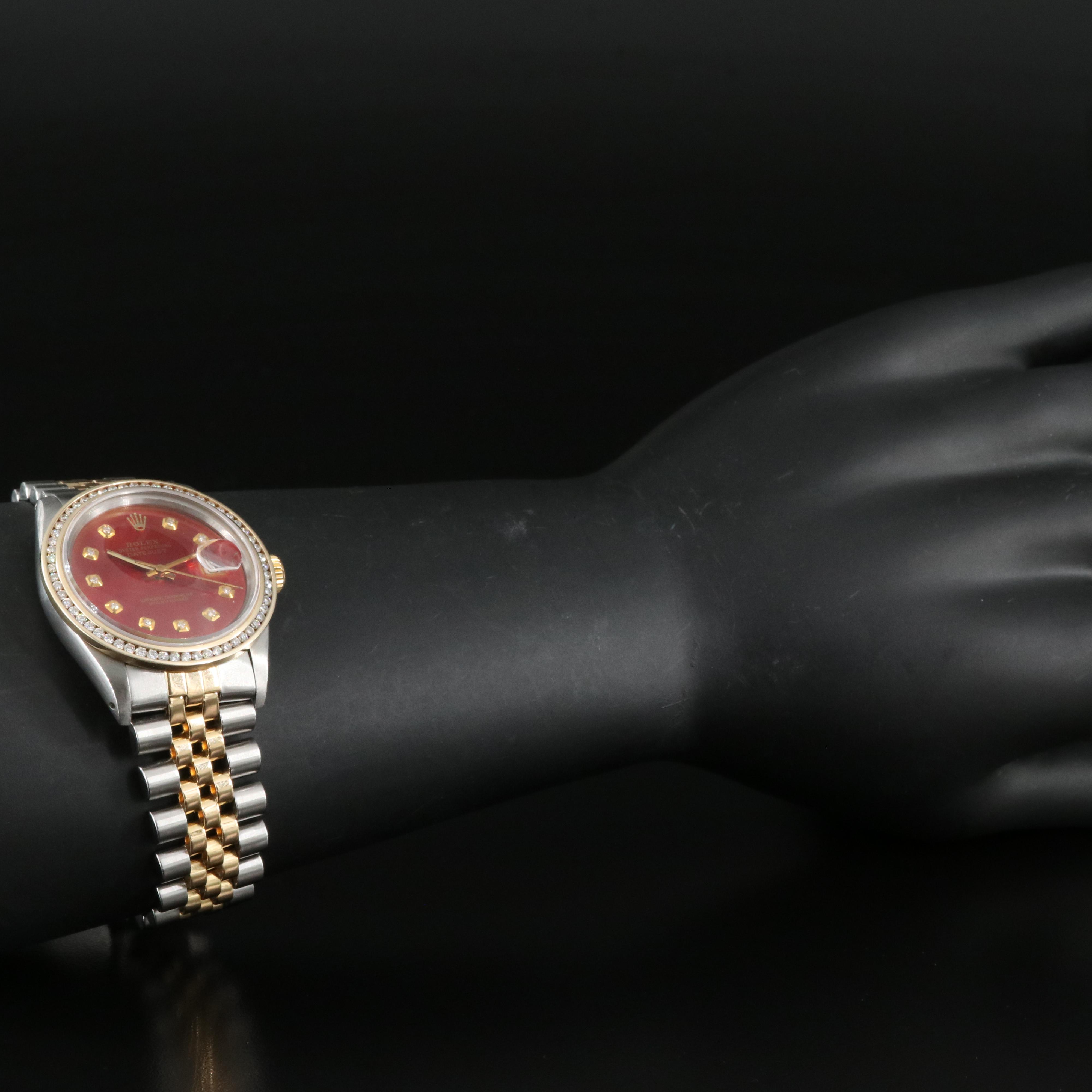 1983 Rolex Oyster Perpetual Datejust Custom Diamond Dial and Bezel Watch