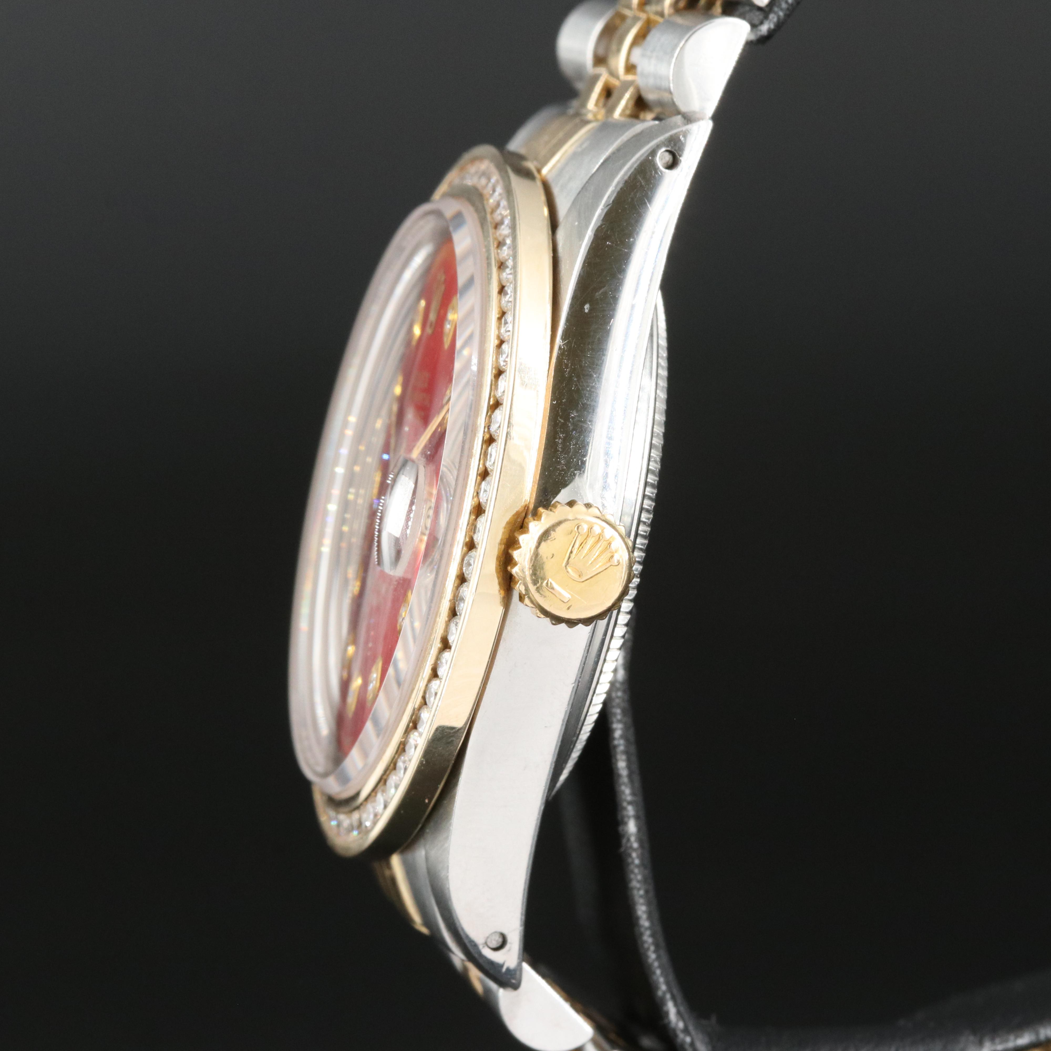 1983 Rolex Oyster Perpetual Datejust Custom Diamond Dial and Bezel Watch