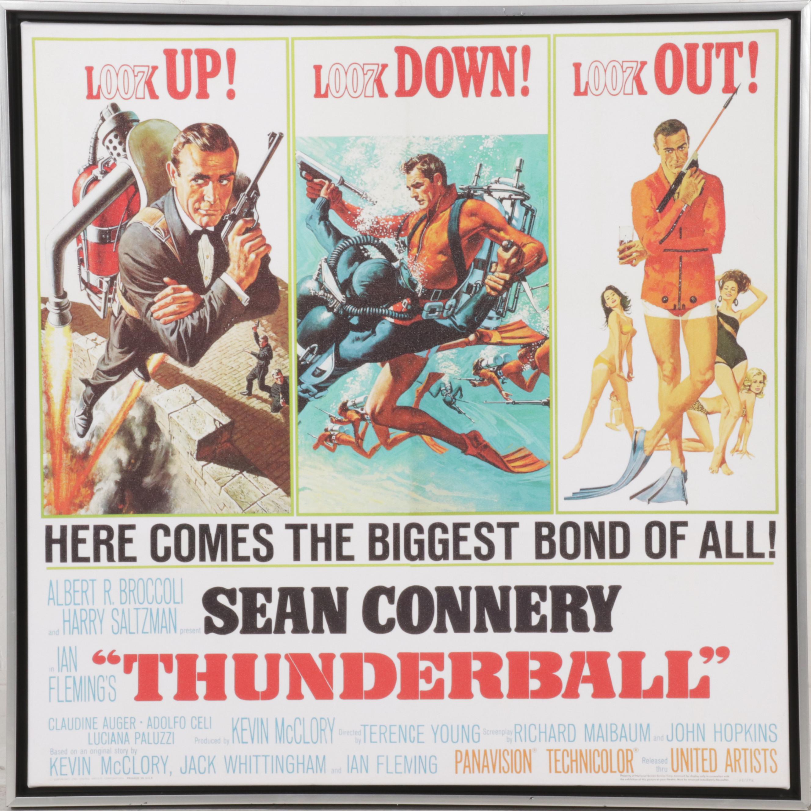 James Bond "Thunderball" Giclée on Canvas Poster, 21st Century