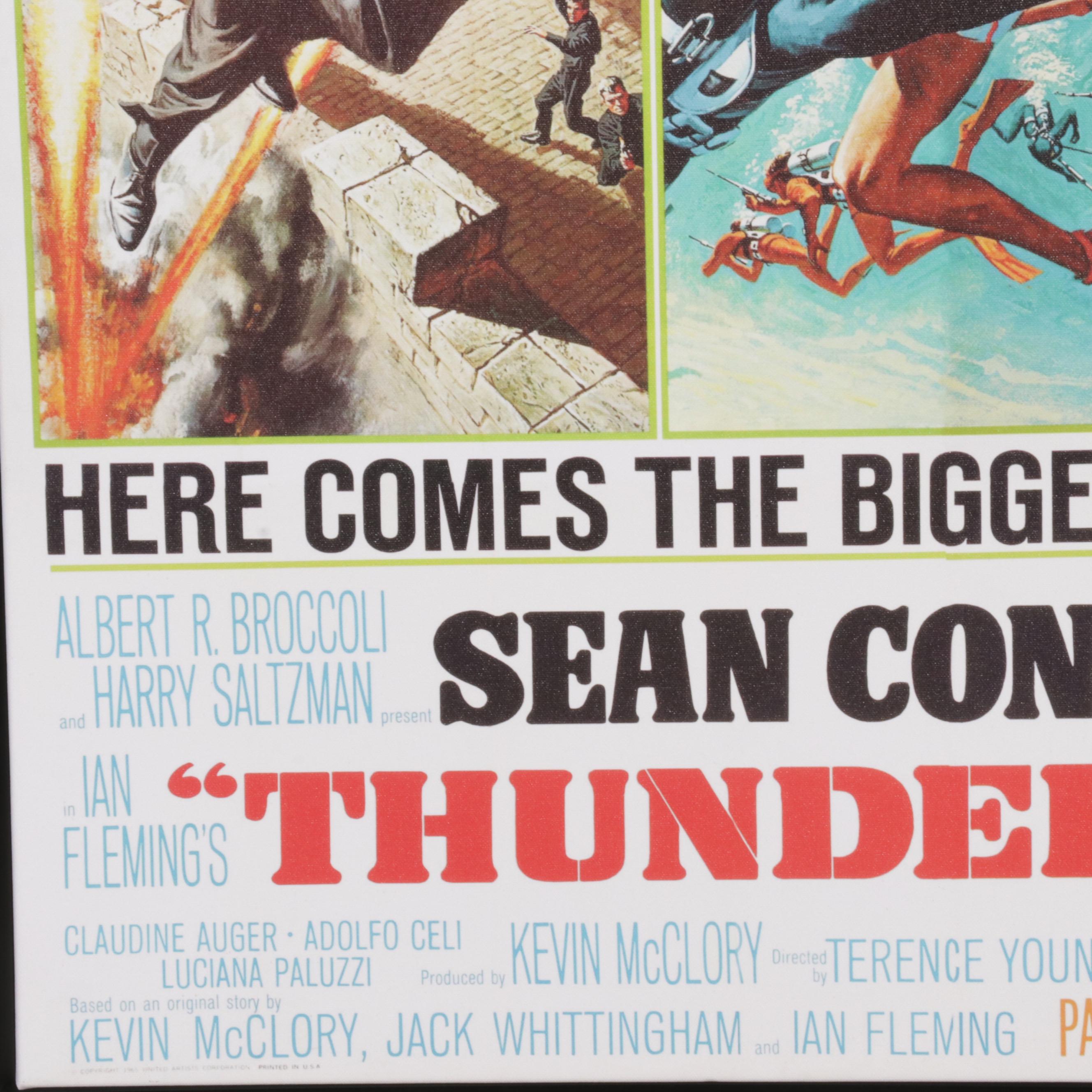 James Bond "Thunderball" Giclée on Canvas Poster, 21st Century