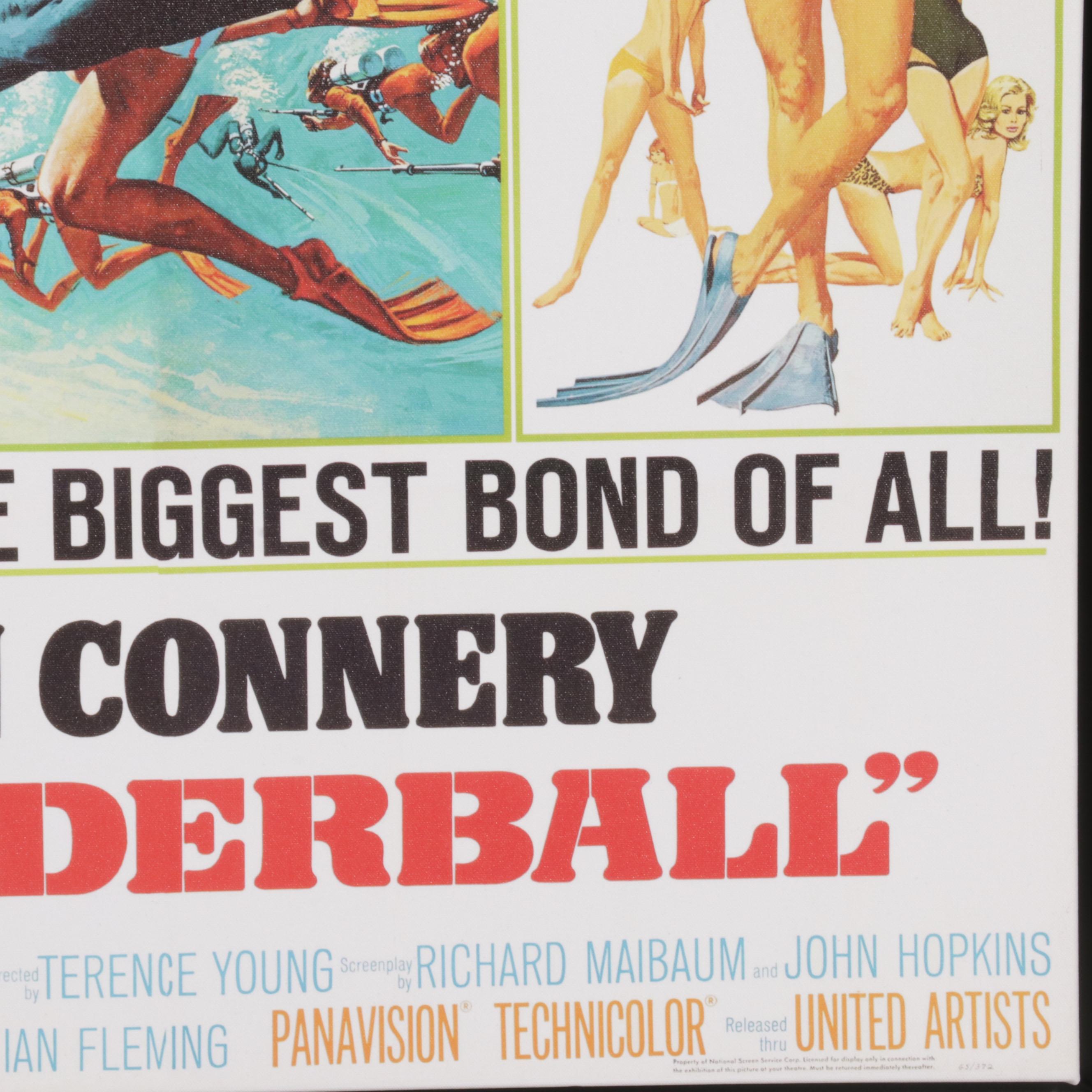 James Bond "Thunderball" Giclée on Canvas Poster, 21st Century