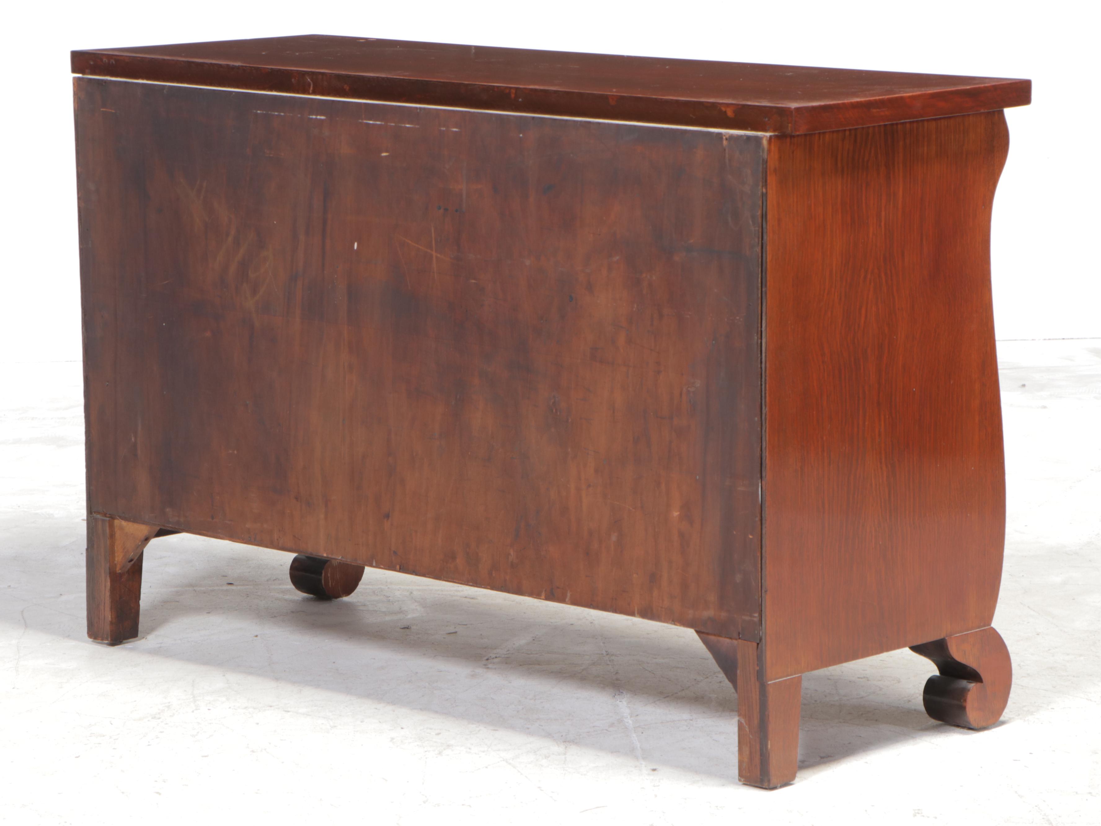 American Empire Revival Quartersawn Oak Sideboard, Early 20th Century