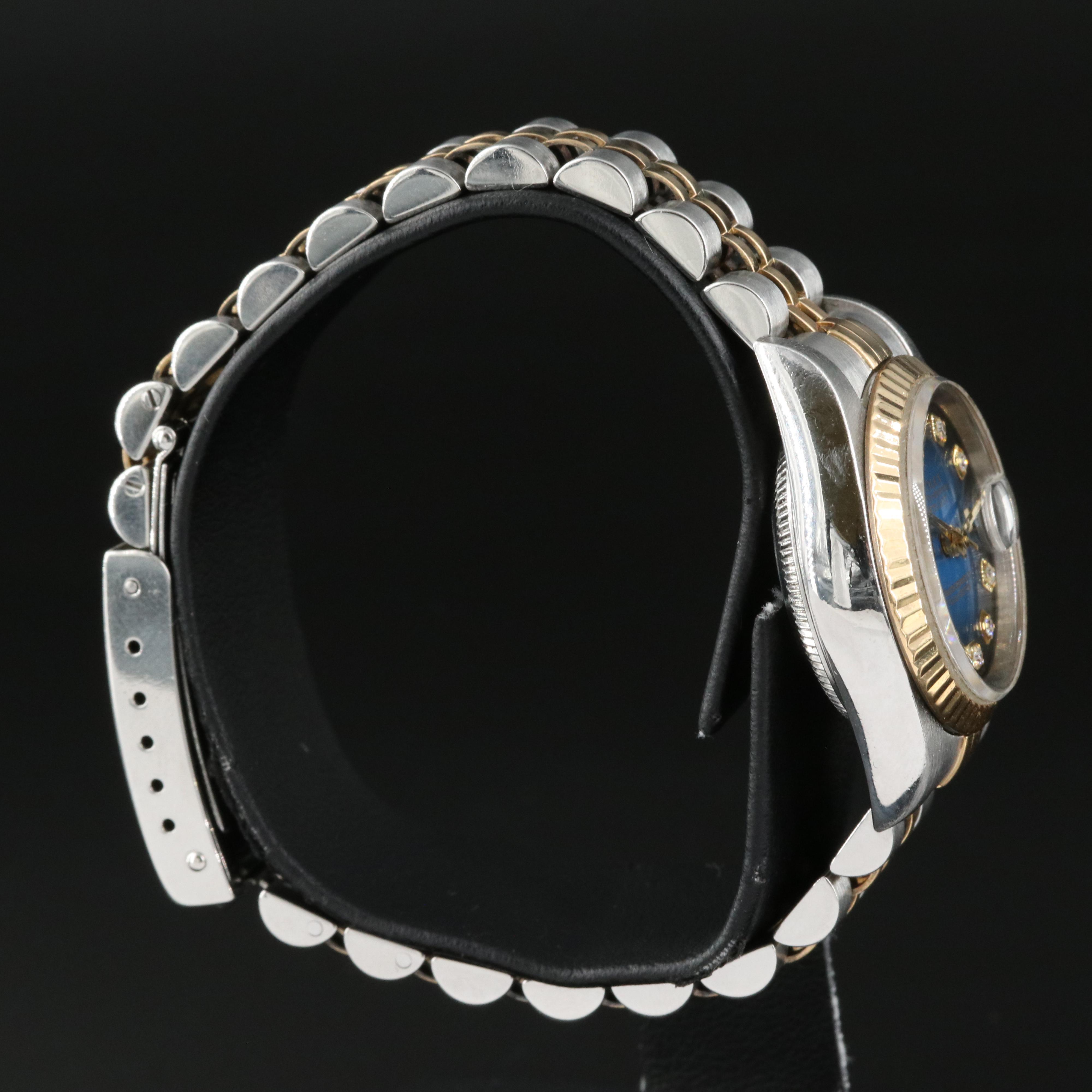 2001 Rolex Factory Diamond Dial 18K and Stainless Steel Datejust Watch