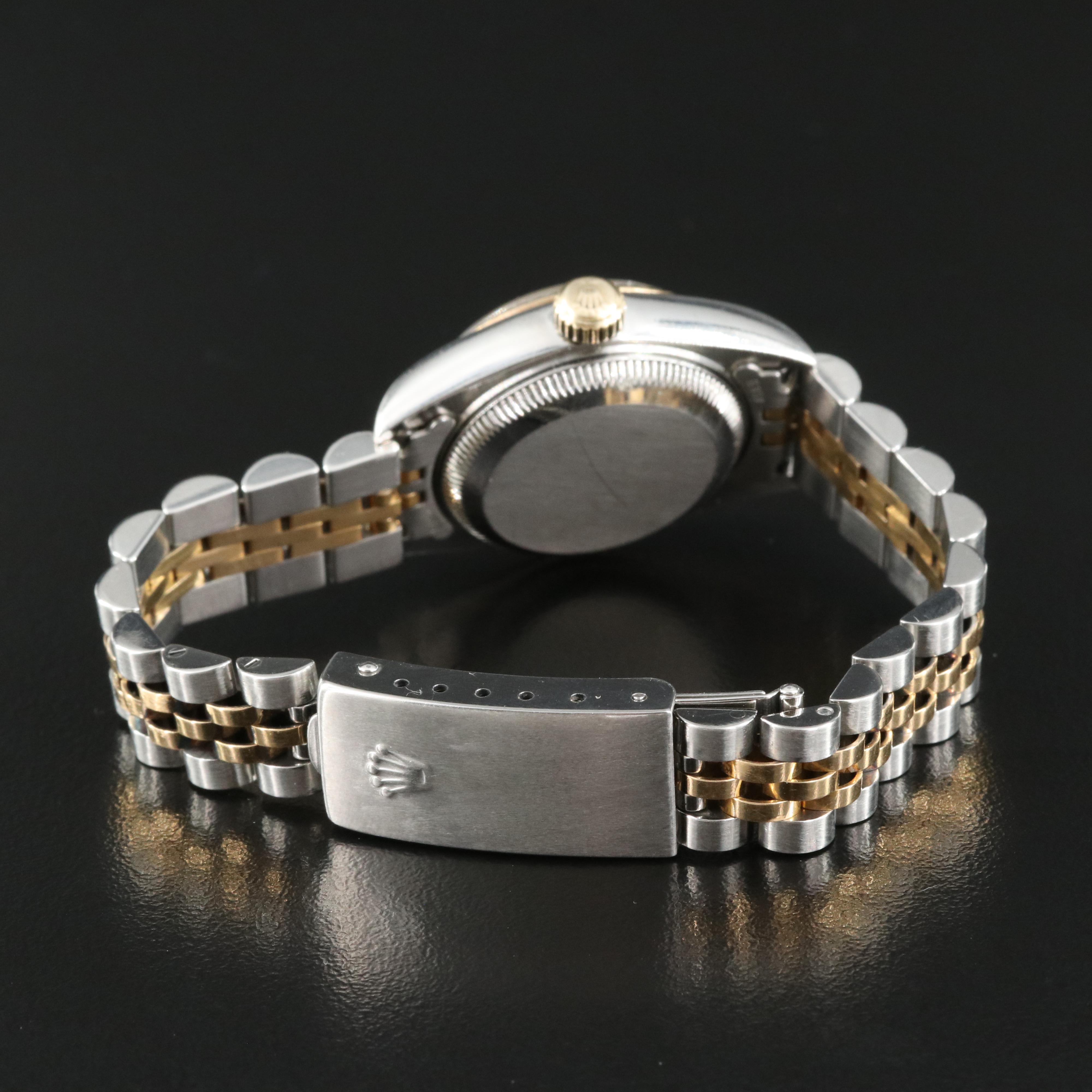 2001 Rolex Factory Diamond Dial 18K and Stainless Steel Datejust Watch