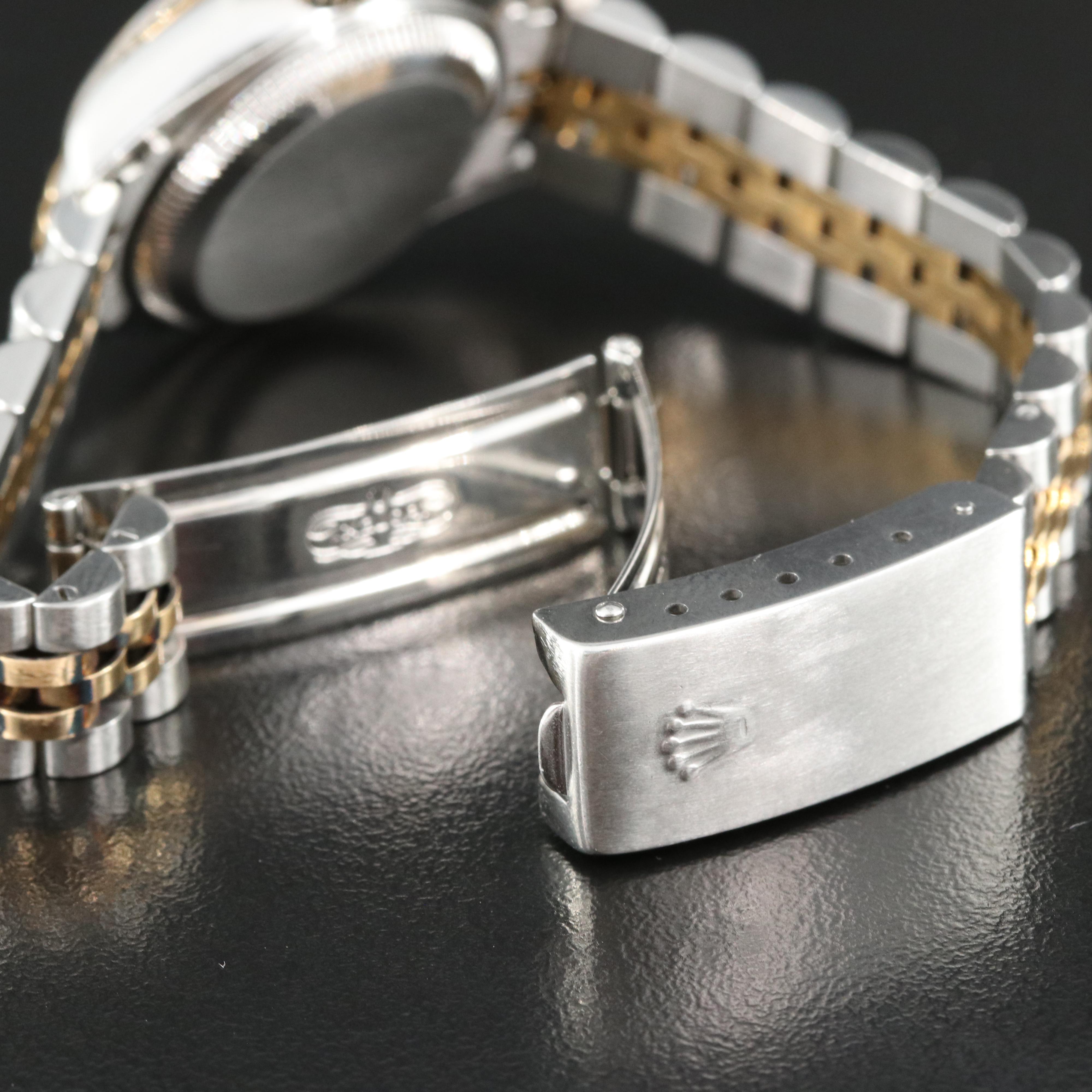 2001 Rolex Factory Diamond Dial 18K and Stainless Steel Datejust Watch