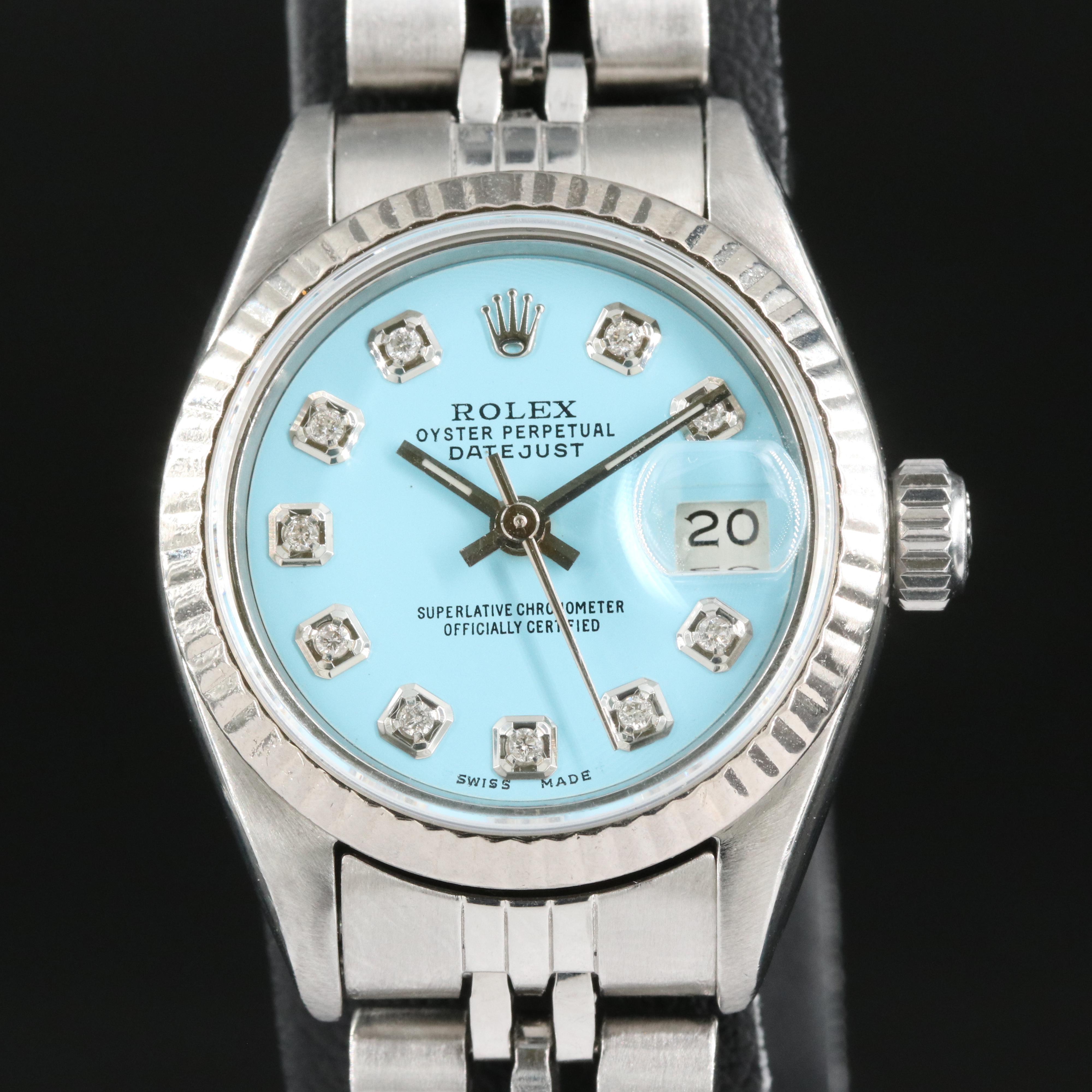 1989 Rolex Diamond Dial Datejust Watch