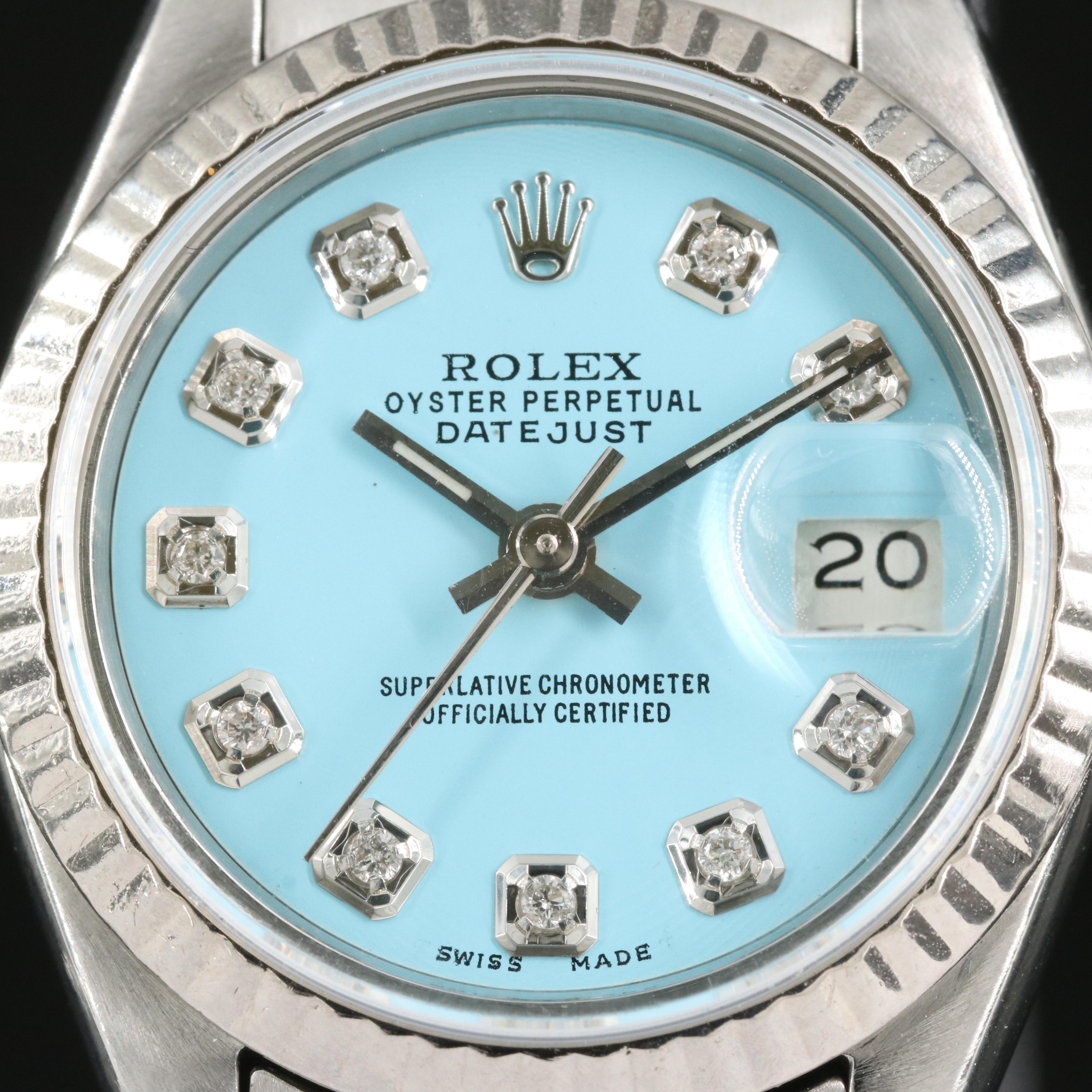 1989 Rolex Diamond Dial Datejust Watch