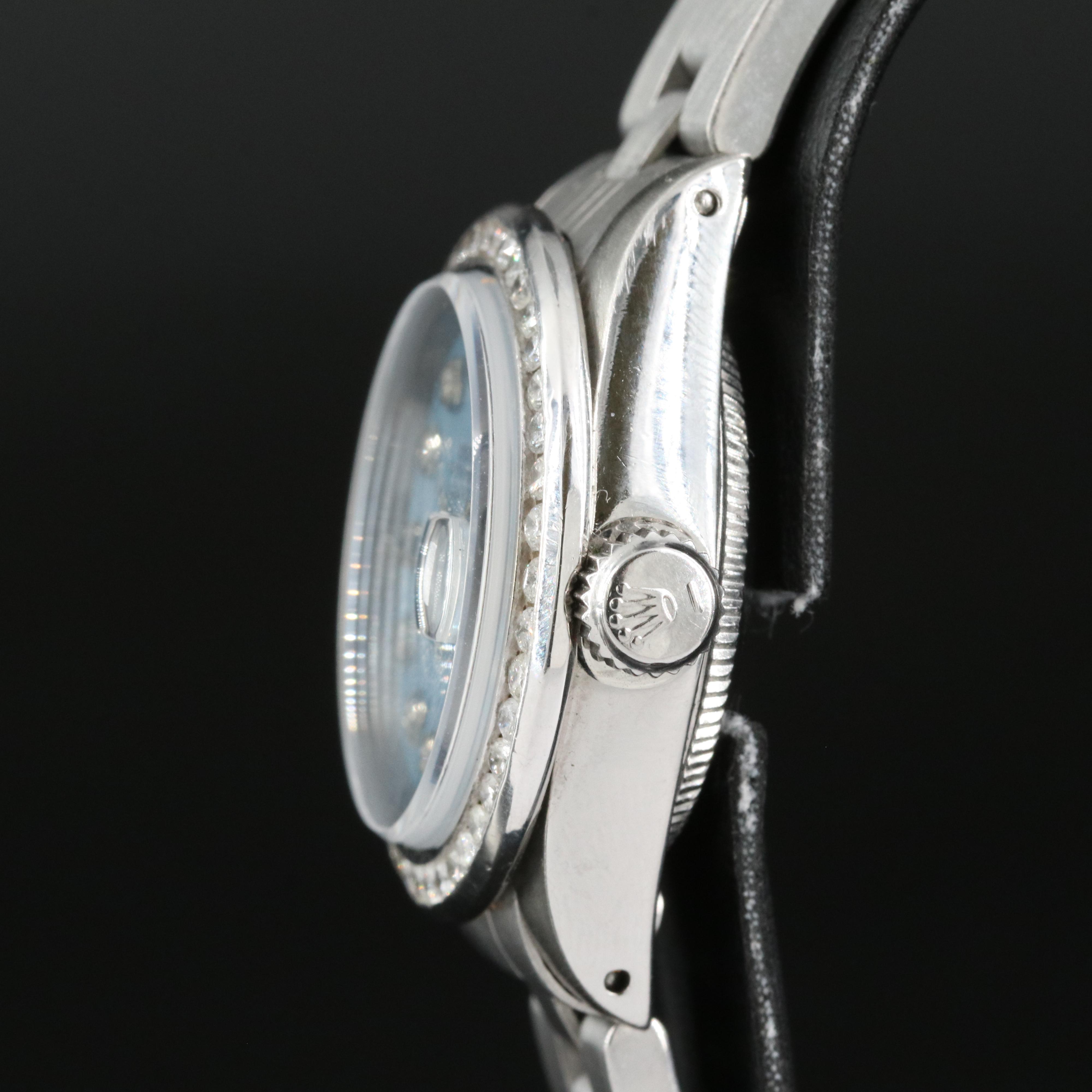 1973 Rolex Datejust Mother-of-Pearl, Diamond Dial and Bezel Watch