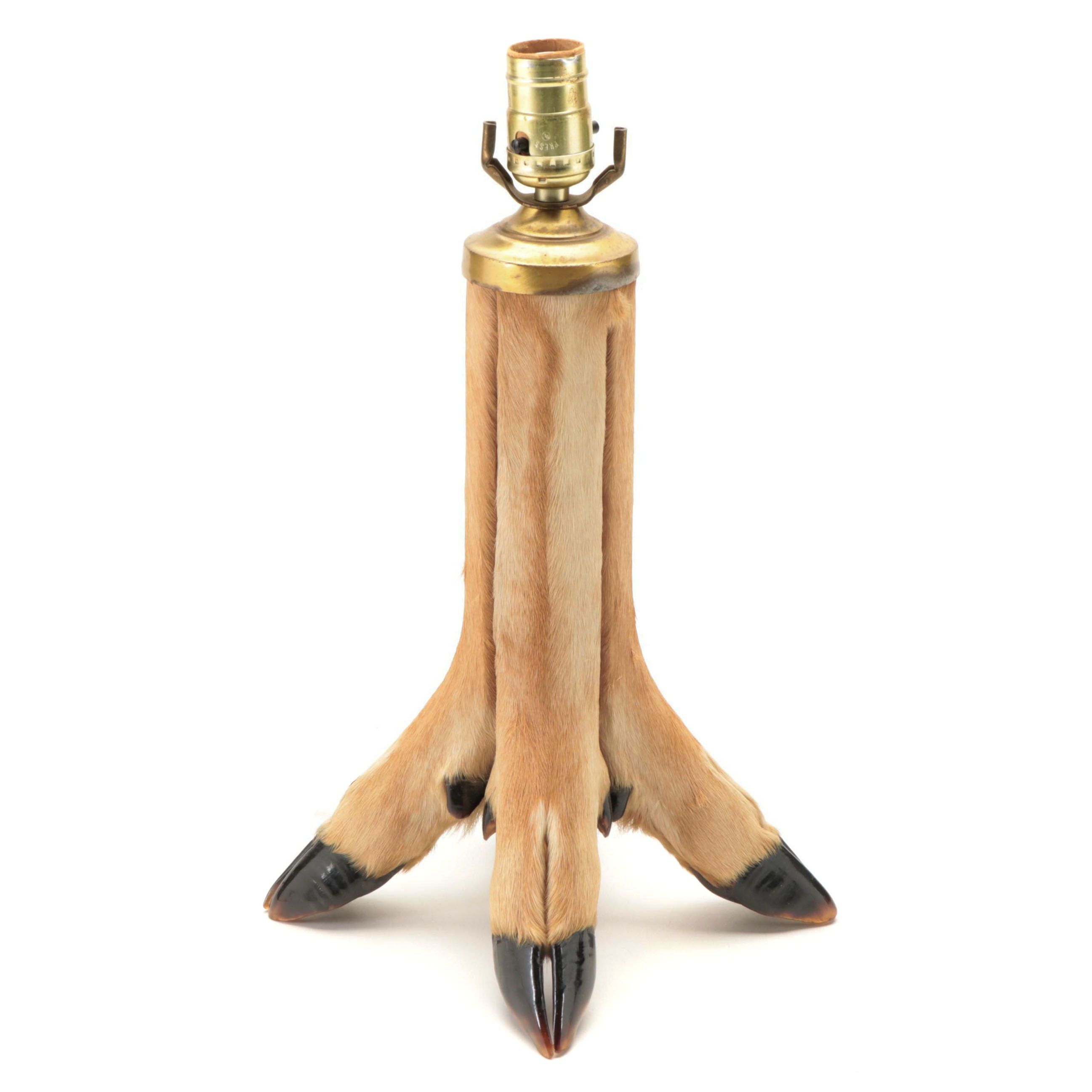 Taxidermy Deer Hoof Table Lamp