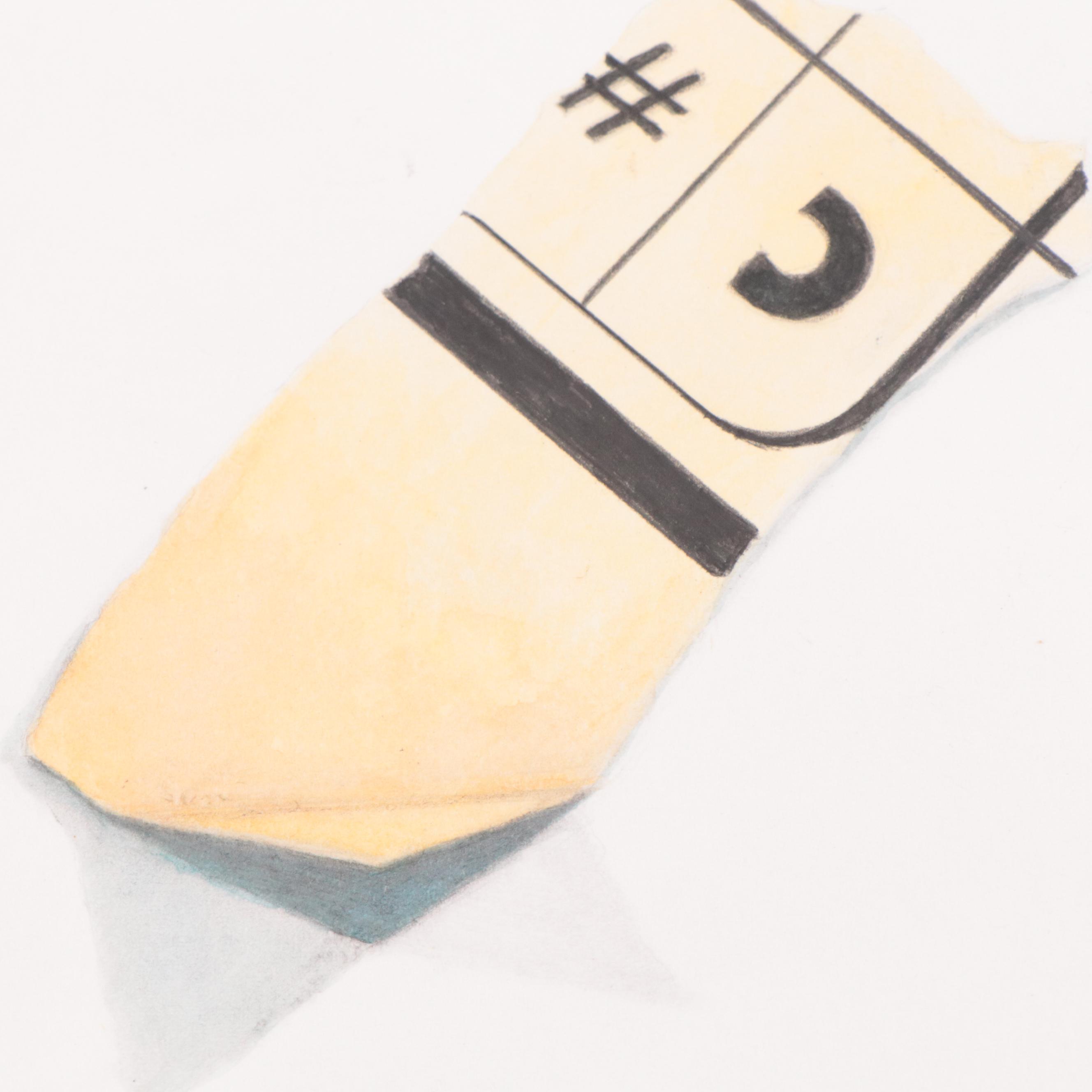 Cynthia Gregory Mixed Media Drawings of Paper Fragments