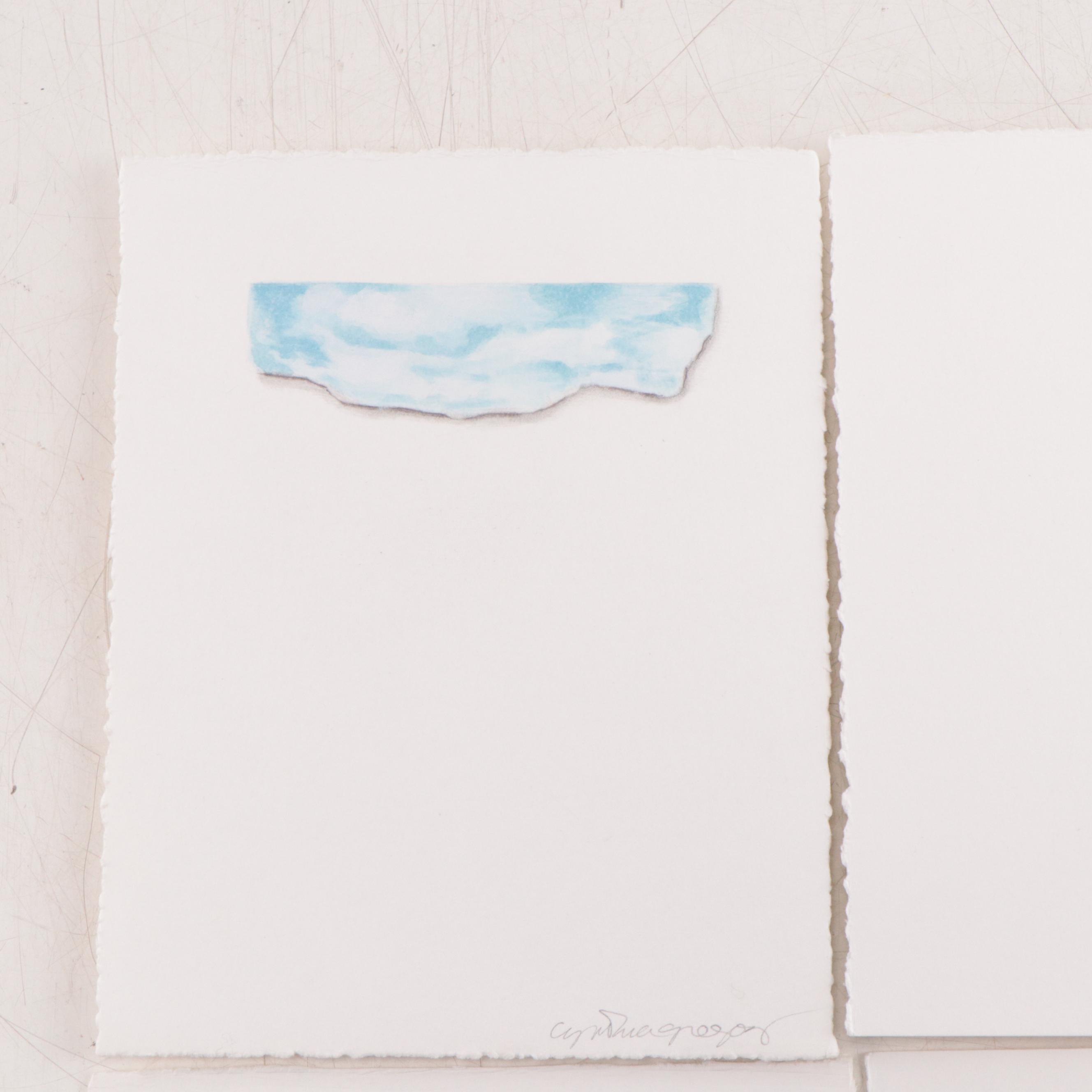Cynthia Gregory Watercolor Paintings of Paper Fragments
