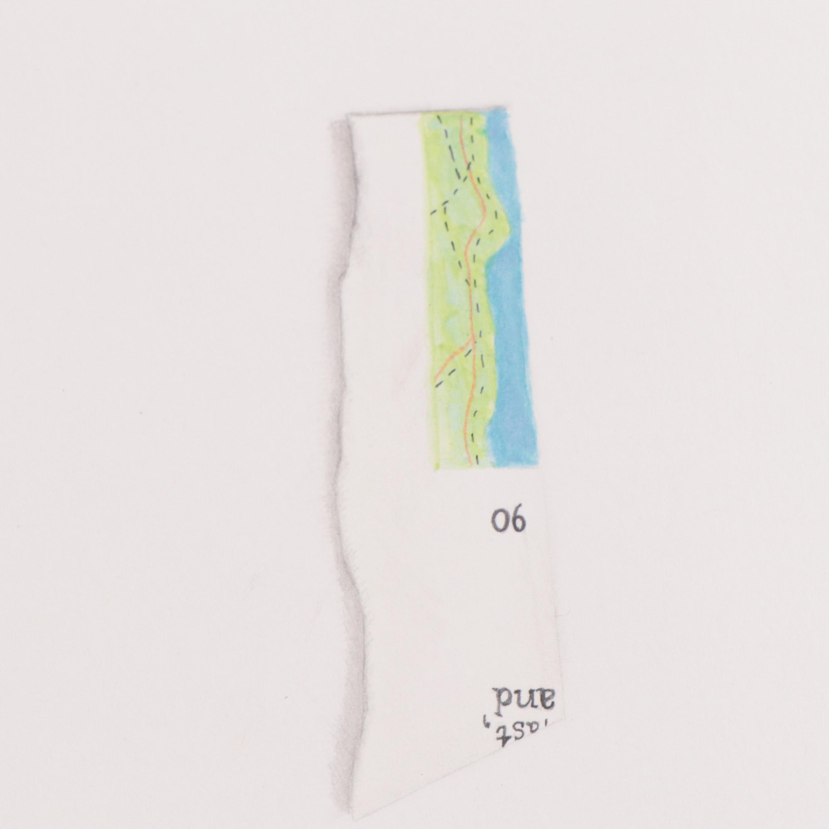 Cynthia Gregory Watercolor Paintings of Paper Fragments