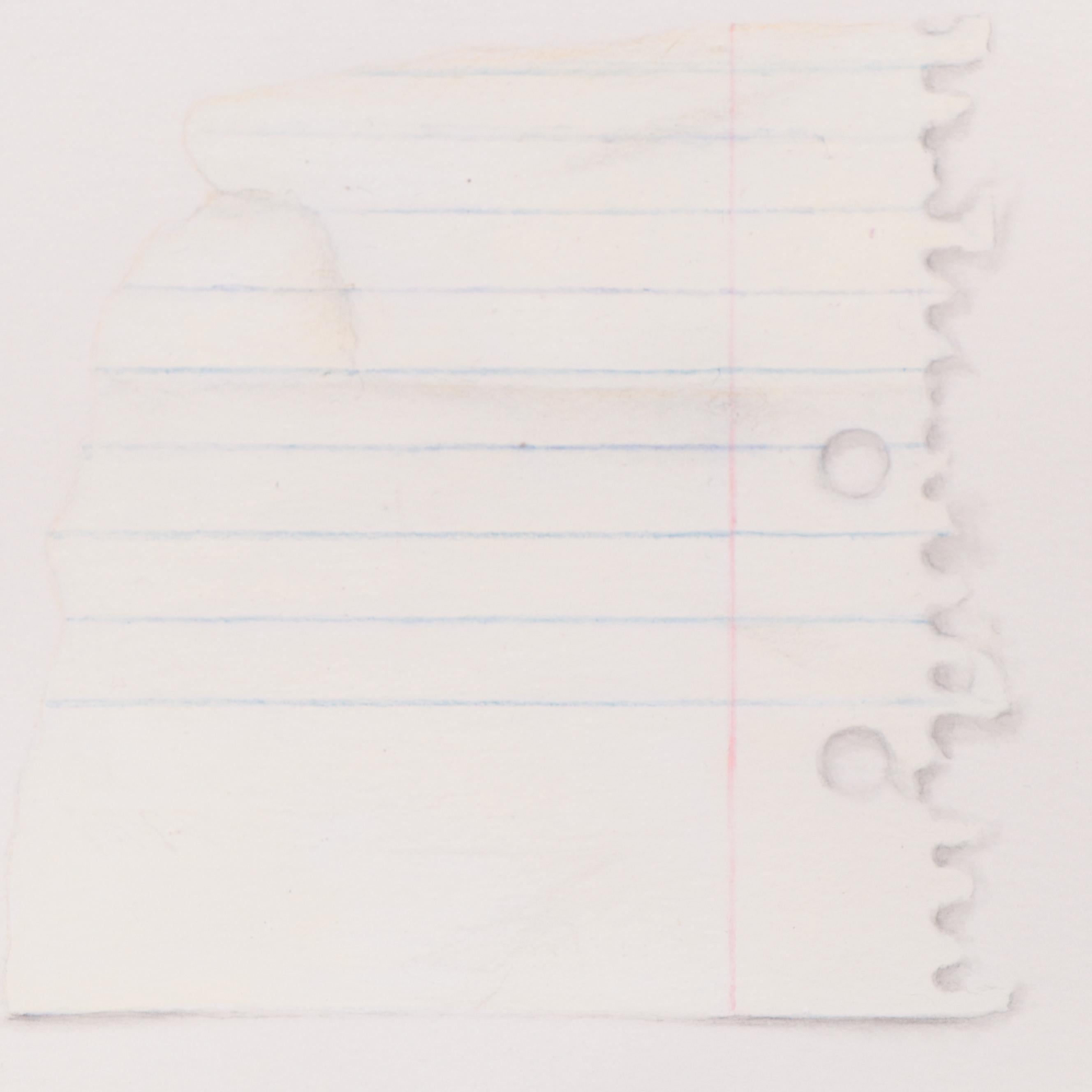 Cynthia Gregory Mixed Media Drawings of Paper Fragments