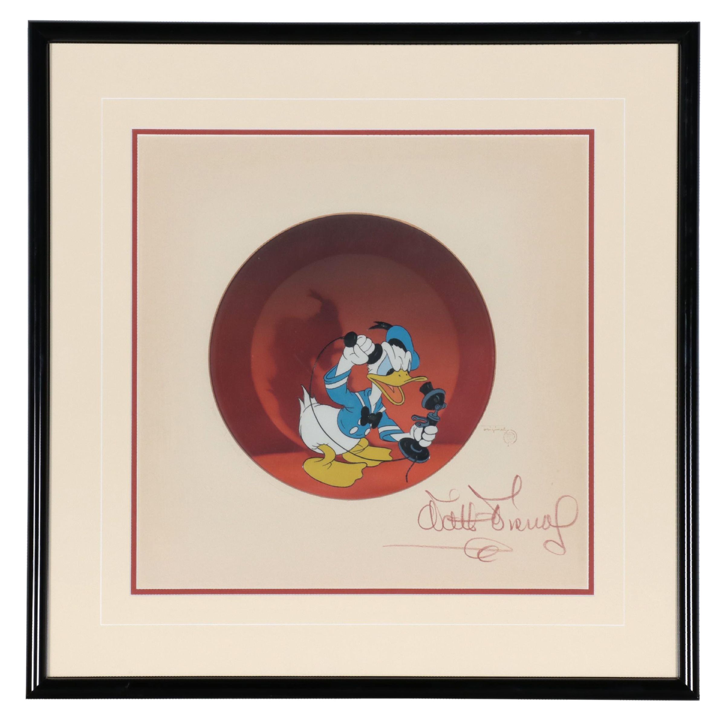 Walt Disney Signed "Der Fuehrer's Face" Animation Cel Setup, 1943