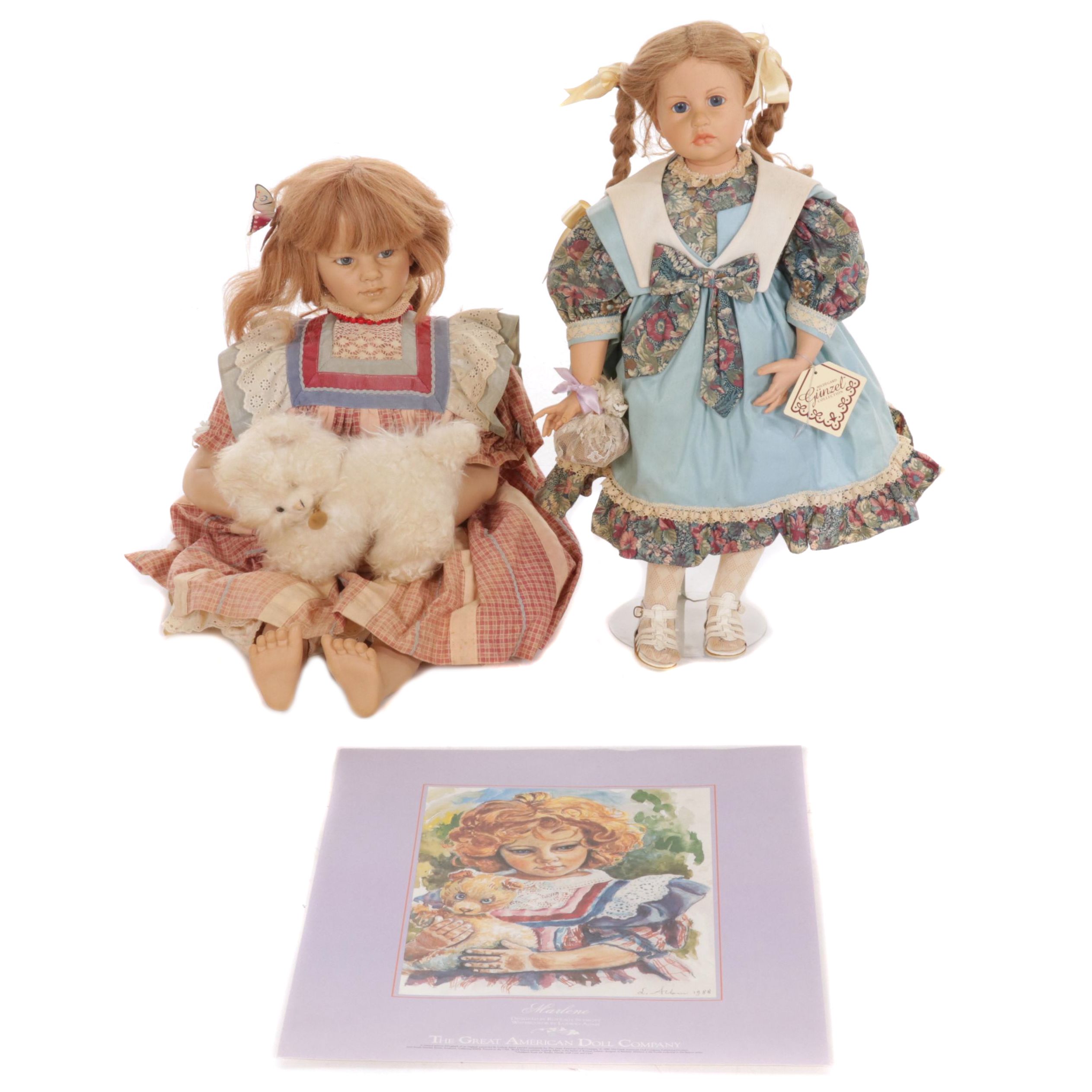 Hildegard Gunzel Doll and The Great American Doll Company Doll and Print