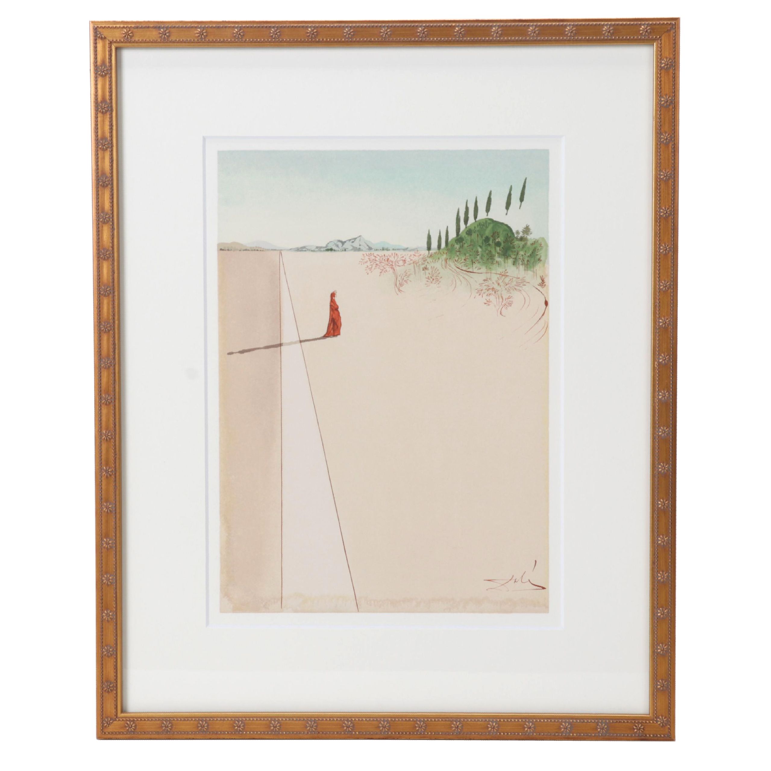 Salvador Dalí Wood Engraving "Départ pour le grand voyage"