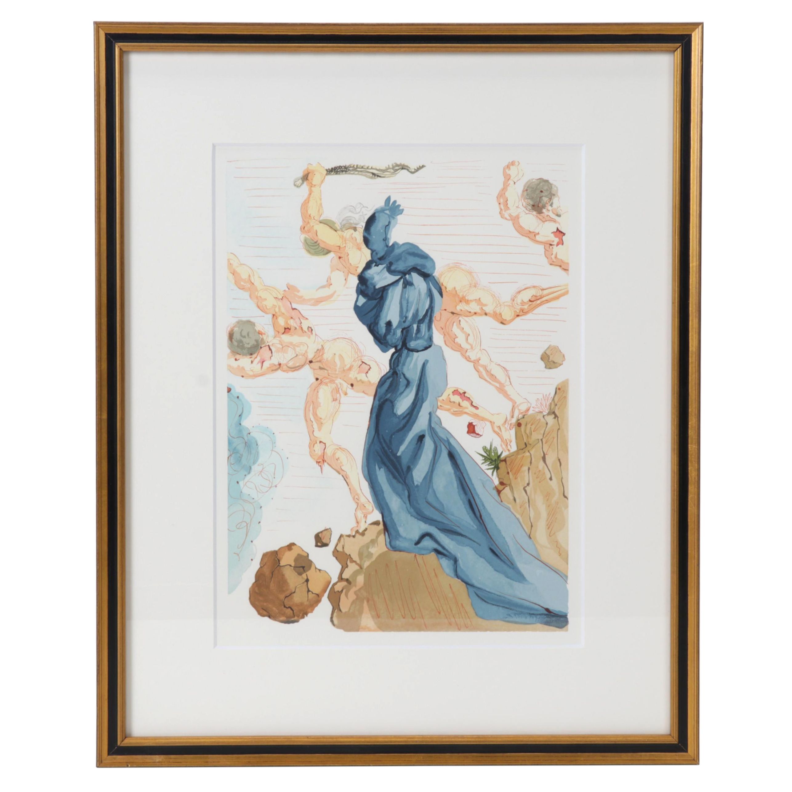 Salvador Dalí Wood Engraving "Les Margelles du Phlégéton"