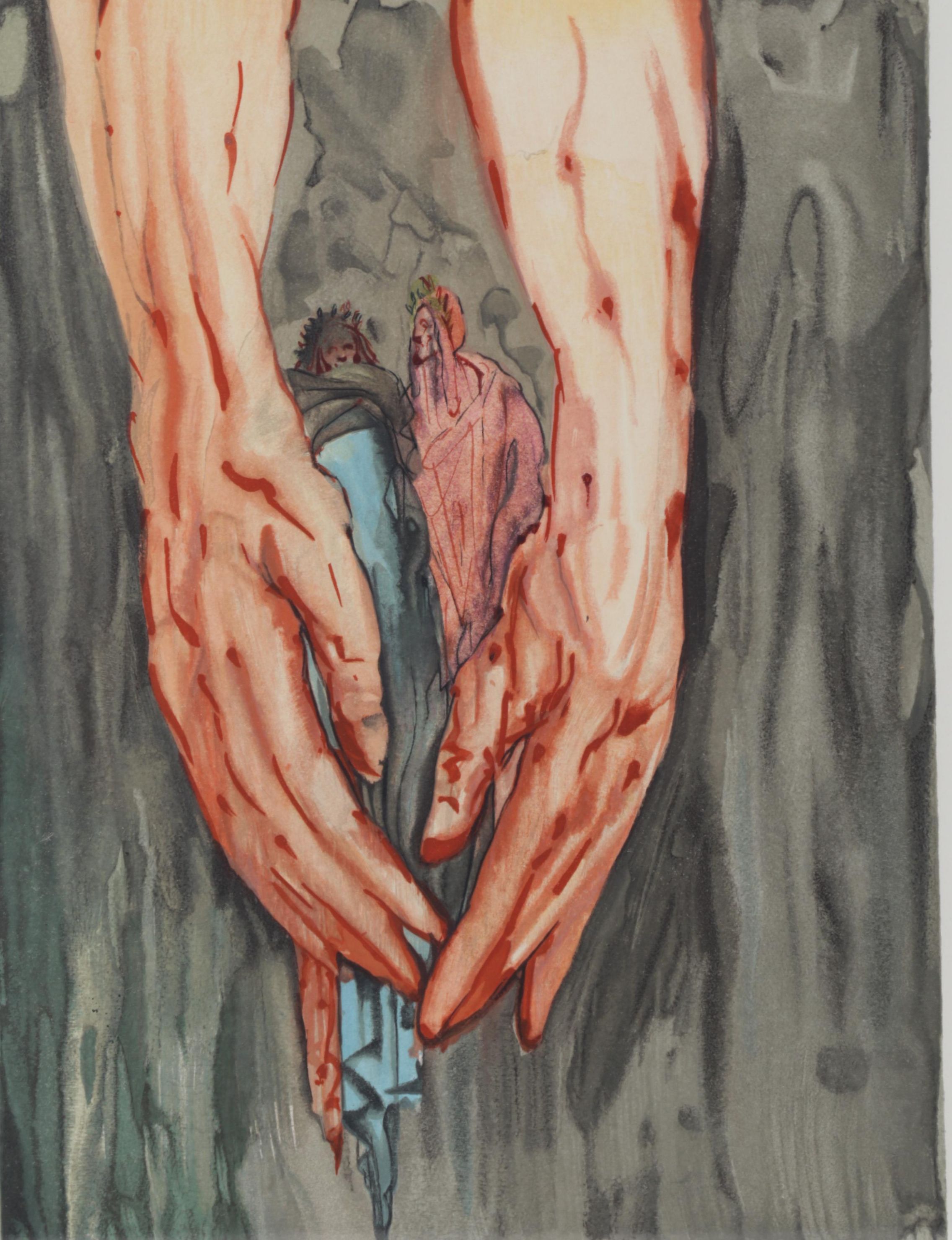 Salvador Dalí Wood Engraving "Dans les mains d'Antaeus"