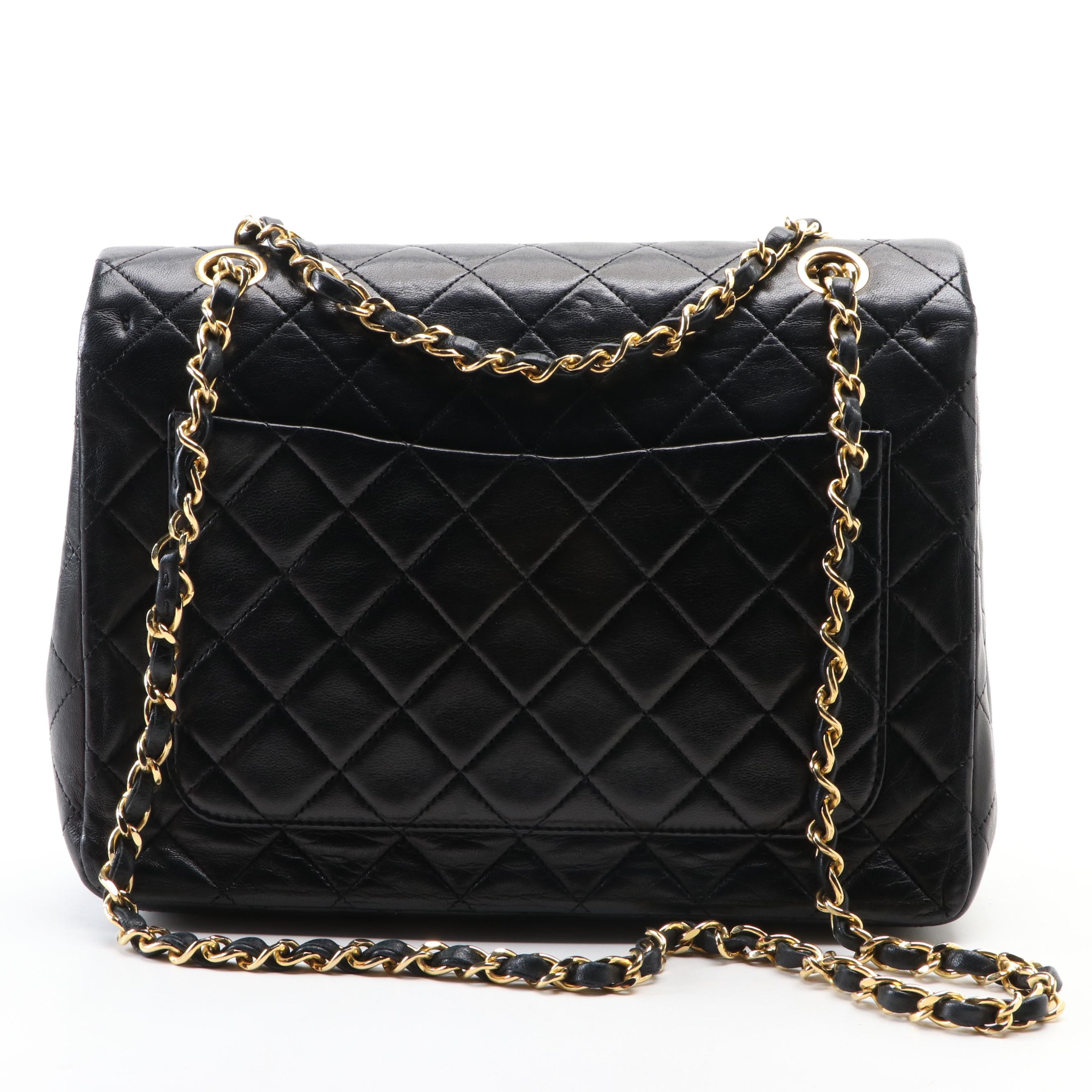 Chanel Quilted Leather Chain Flap Bag