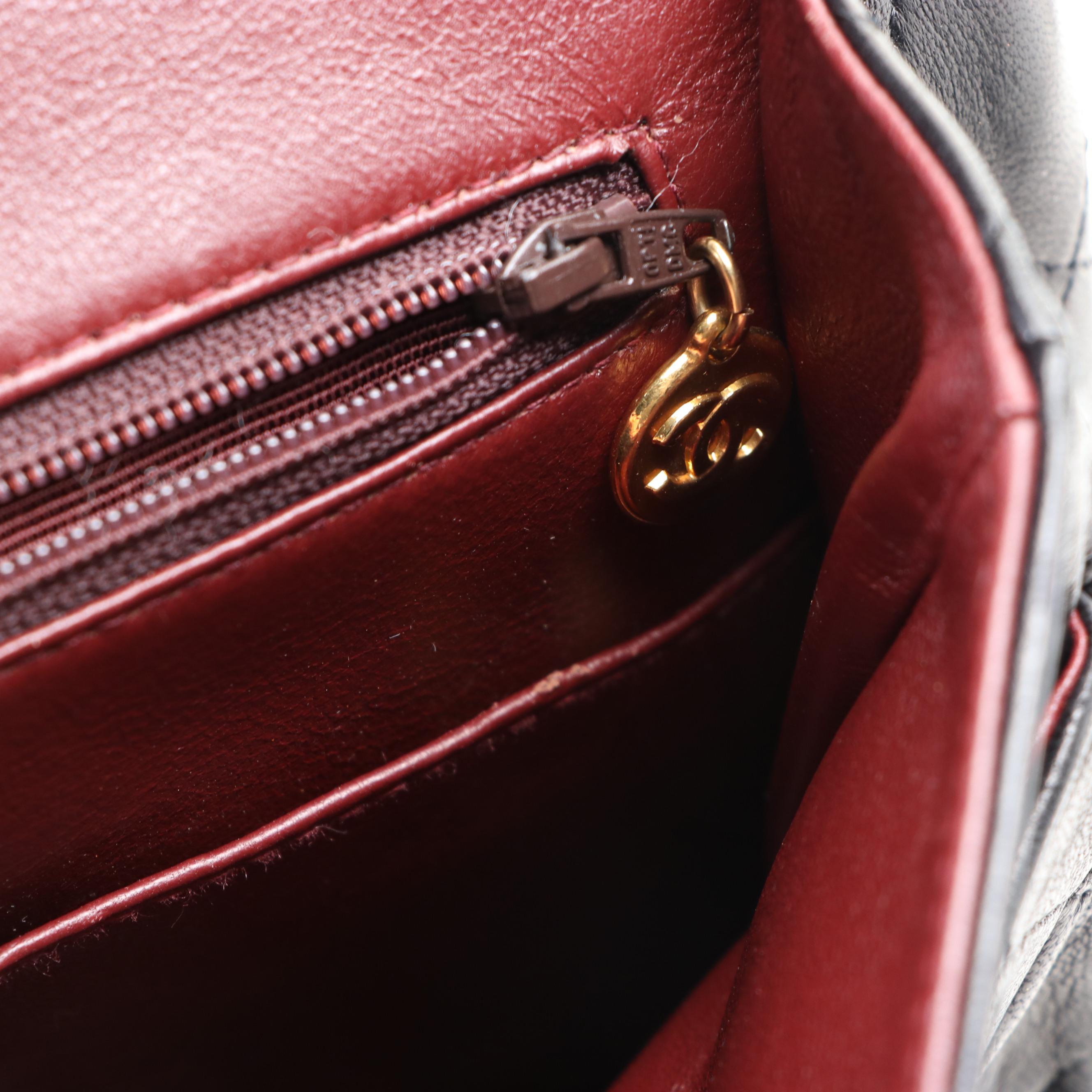 Chanel Quilted Leather Chain Flap Bag