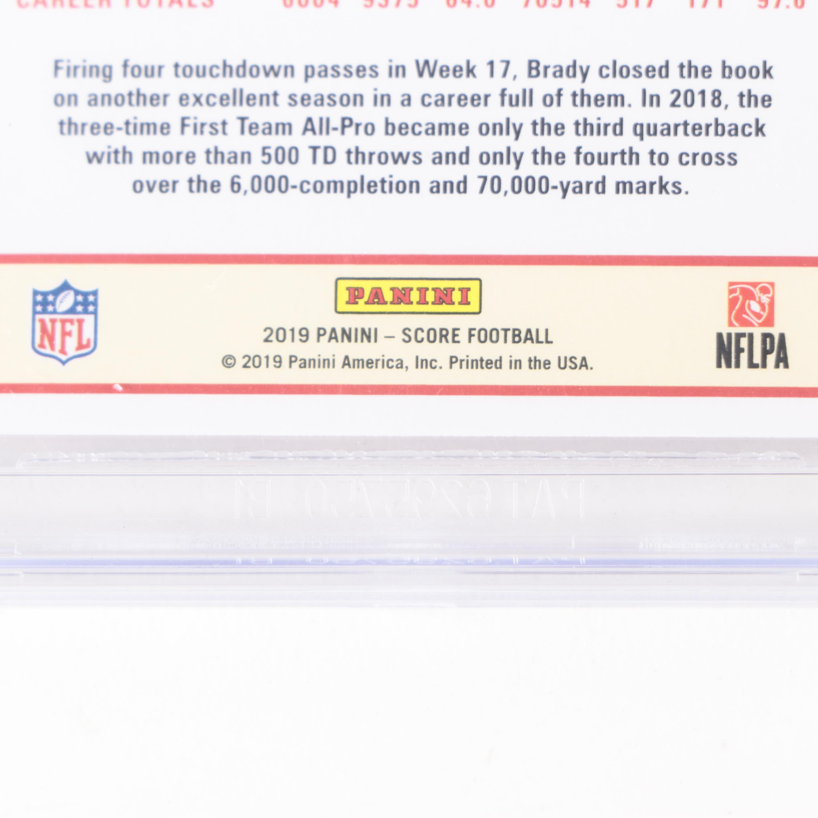 2019 Score Tom Brady #142 Graded Beckett 9 Mint Football Card