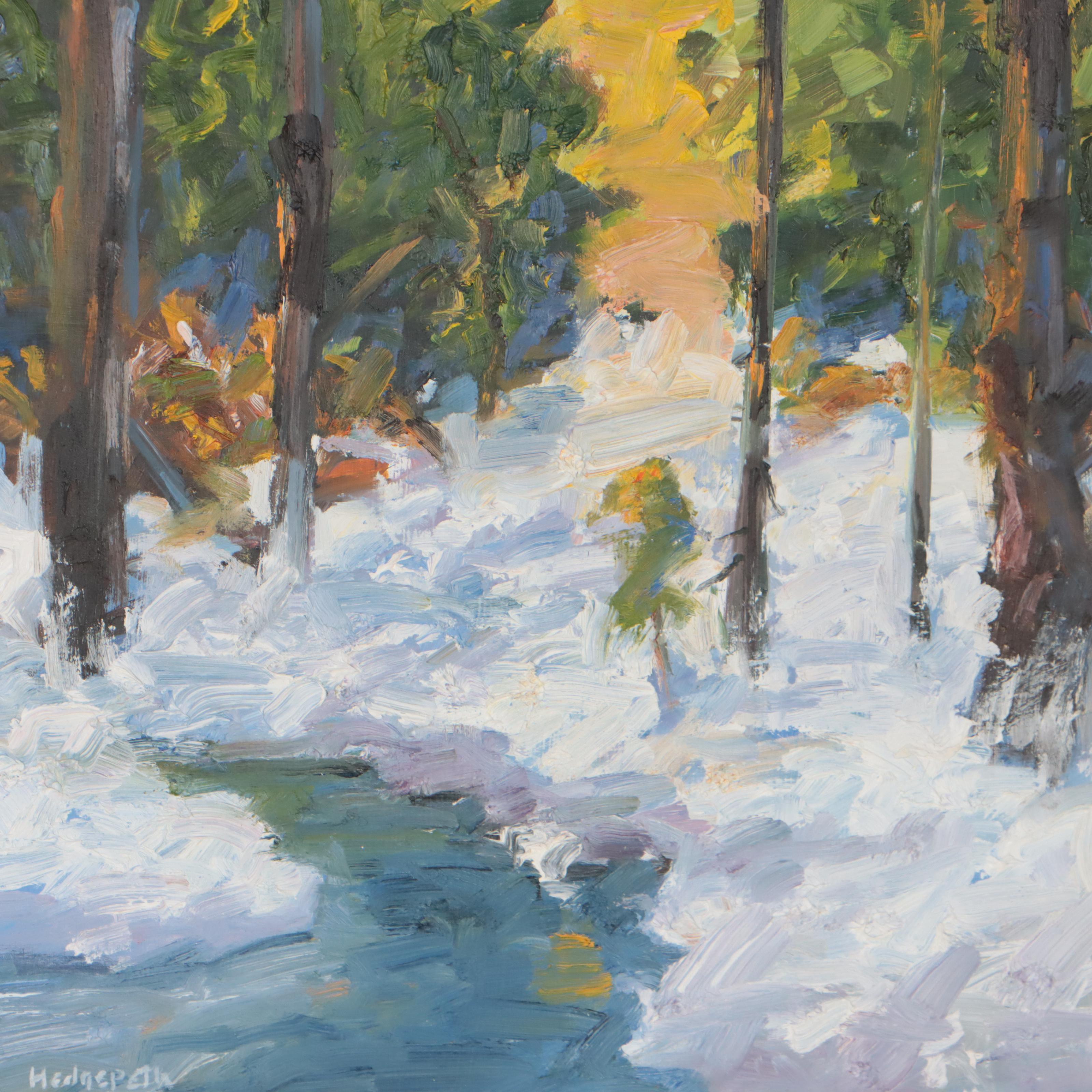 Stephen Hedgepeth Oil Painting "First Snow," 21st Century