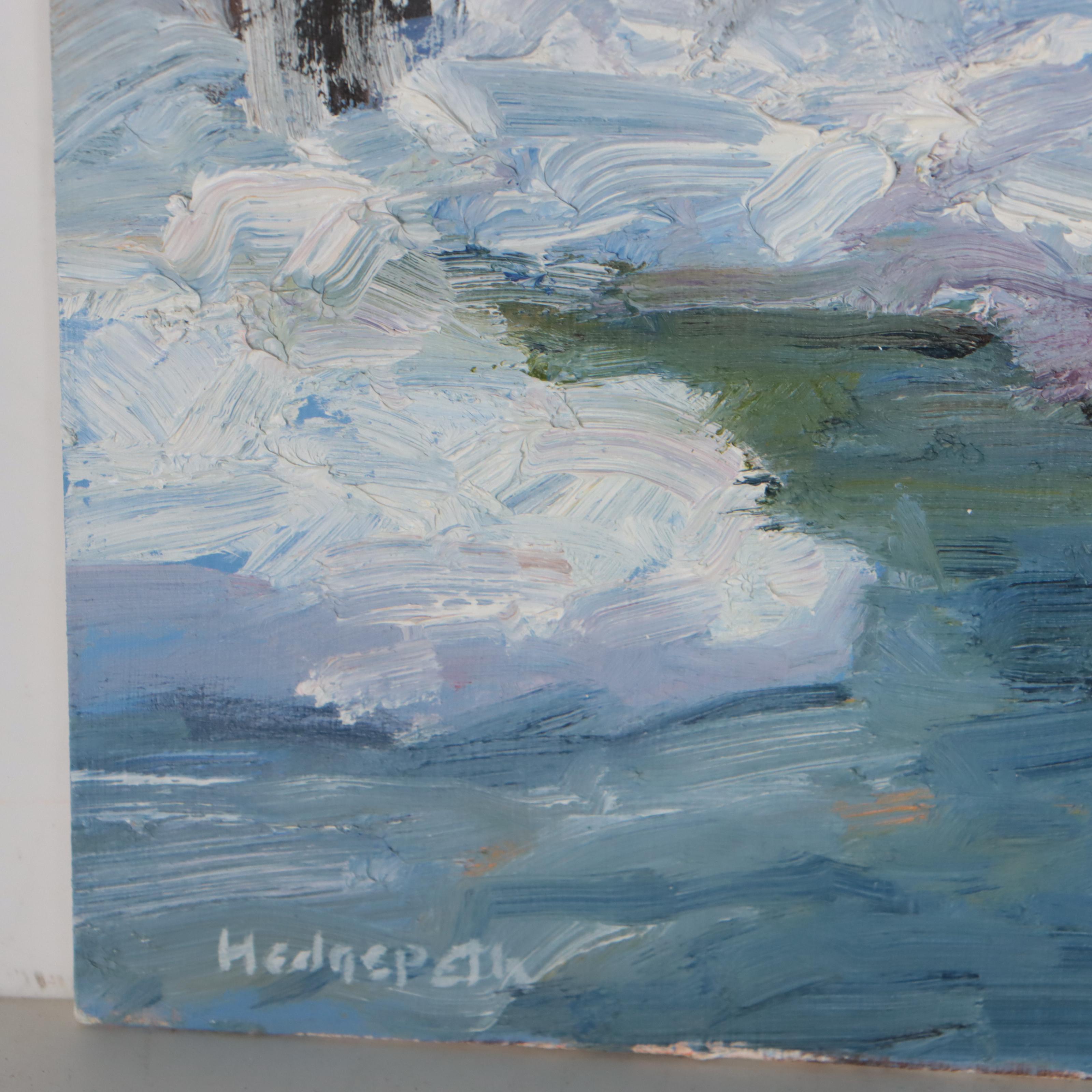 Stephen Hedgepeth Oil Painting "First Snow," 21st Century