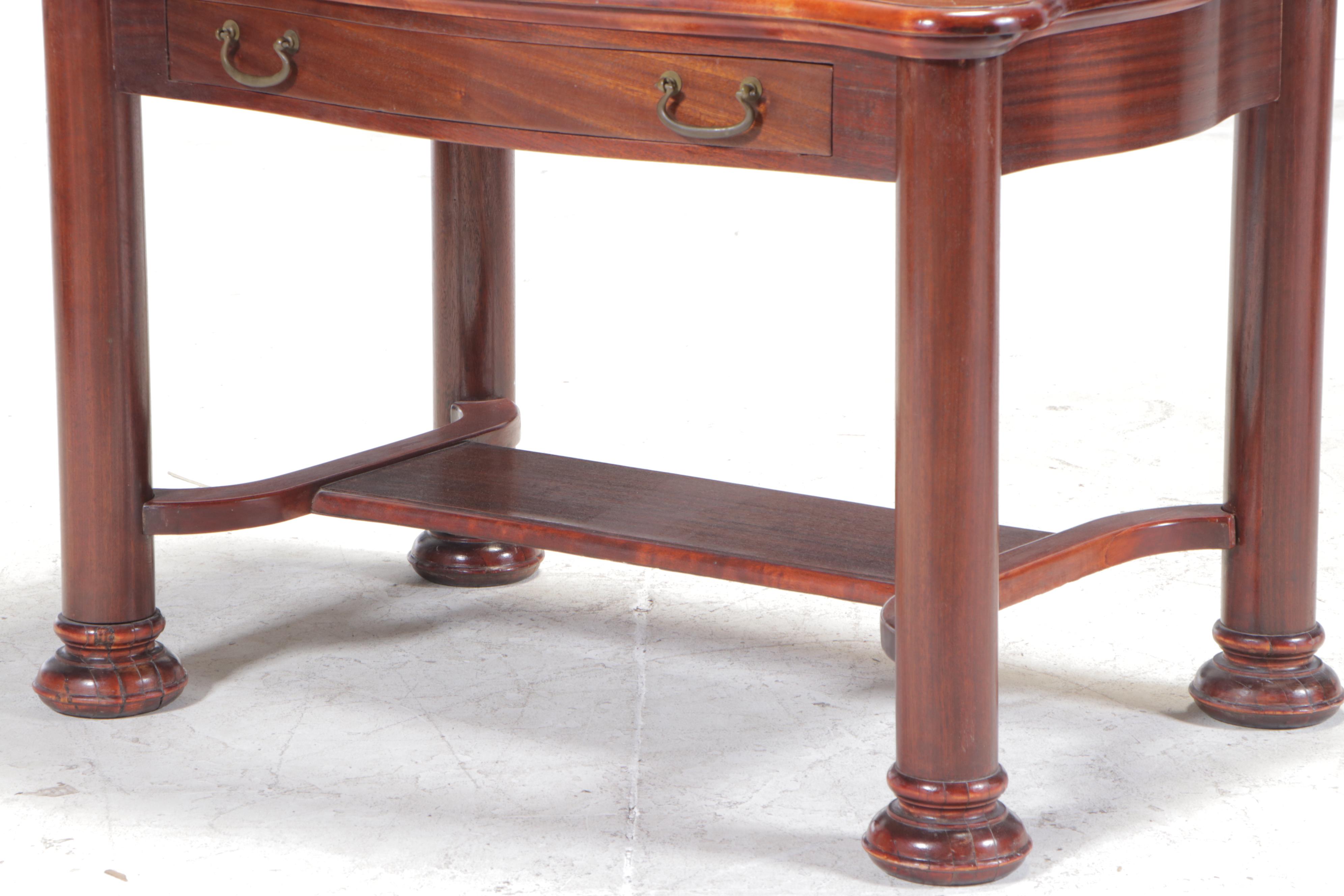 American Empire Revival Mahogany Library Table, Early 20th Century
