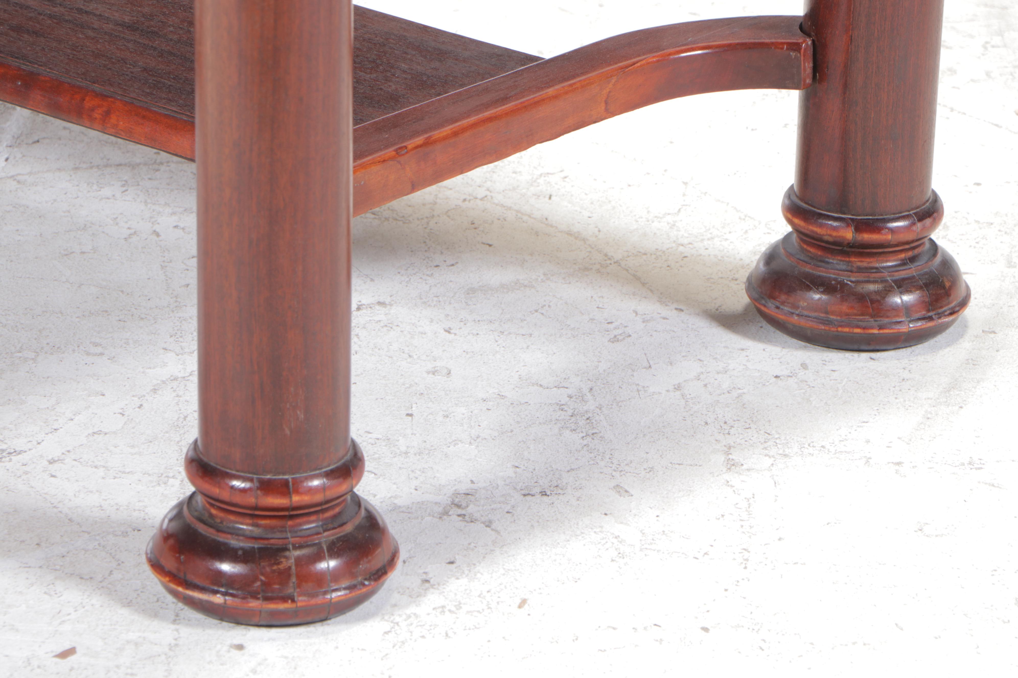 American Empire Revival Mahogany Library Table, Early 20th Century