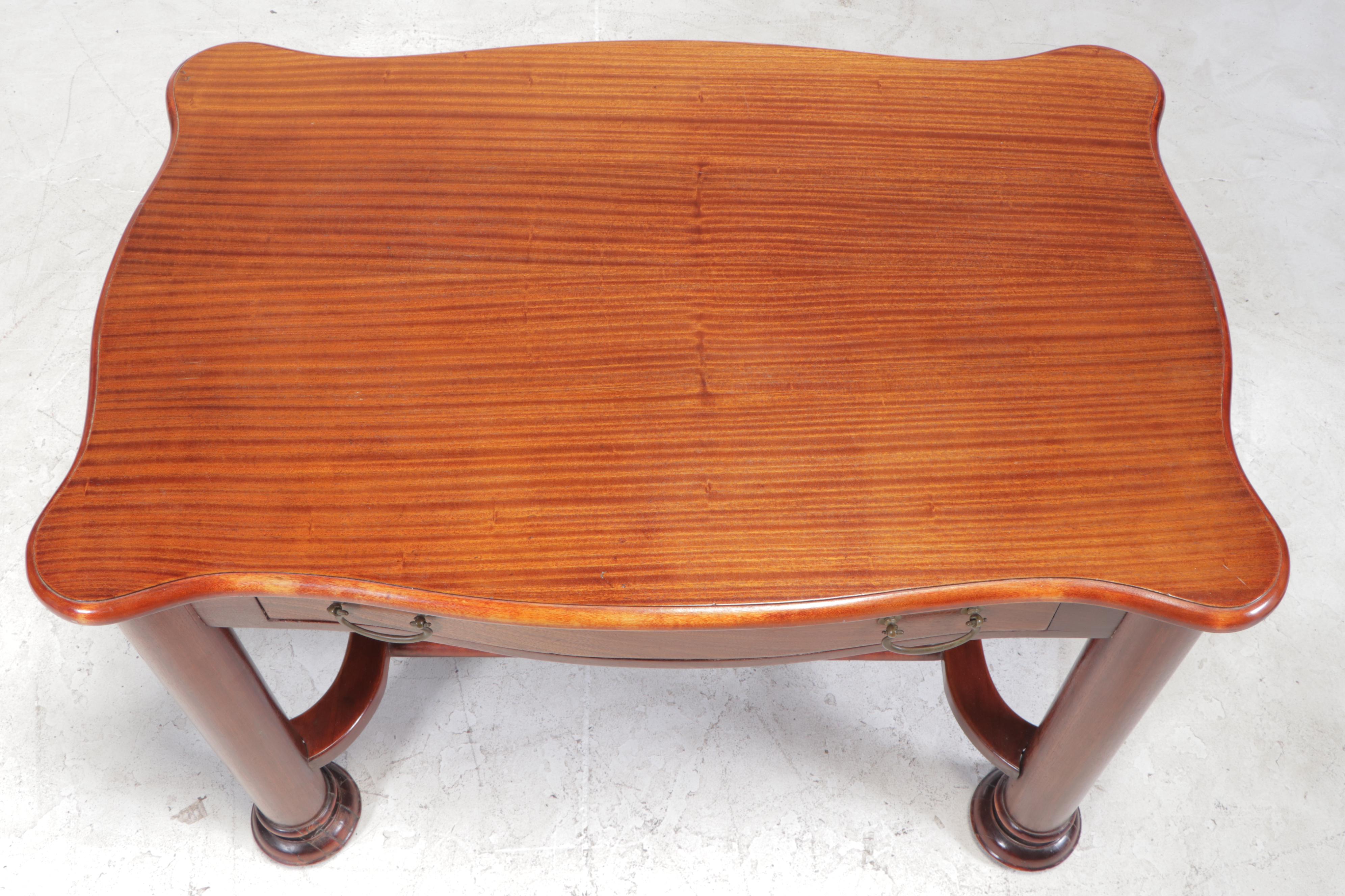 American Empire Revival Mahogany Library Table, Early 20th Century