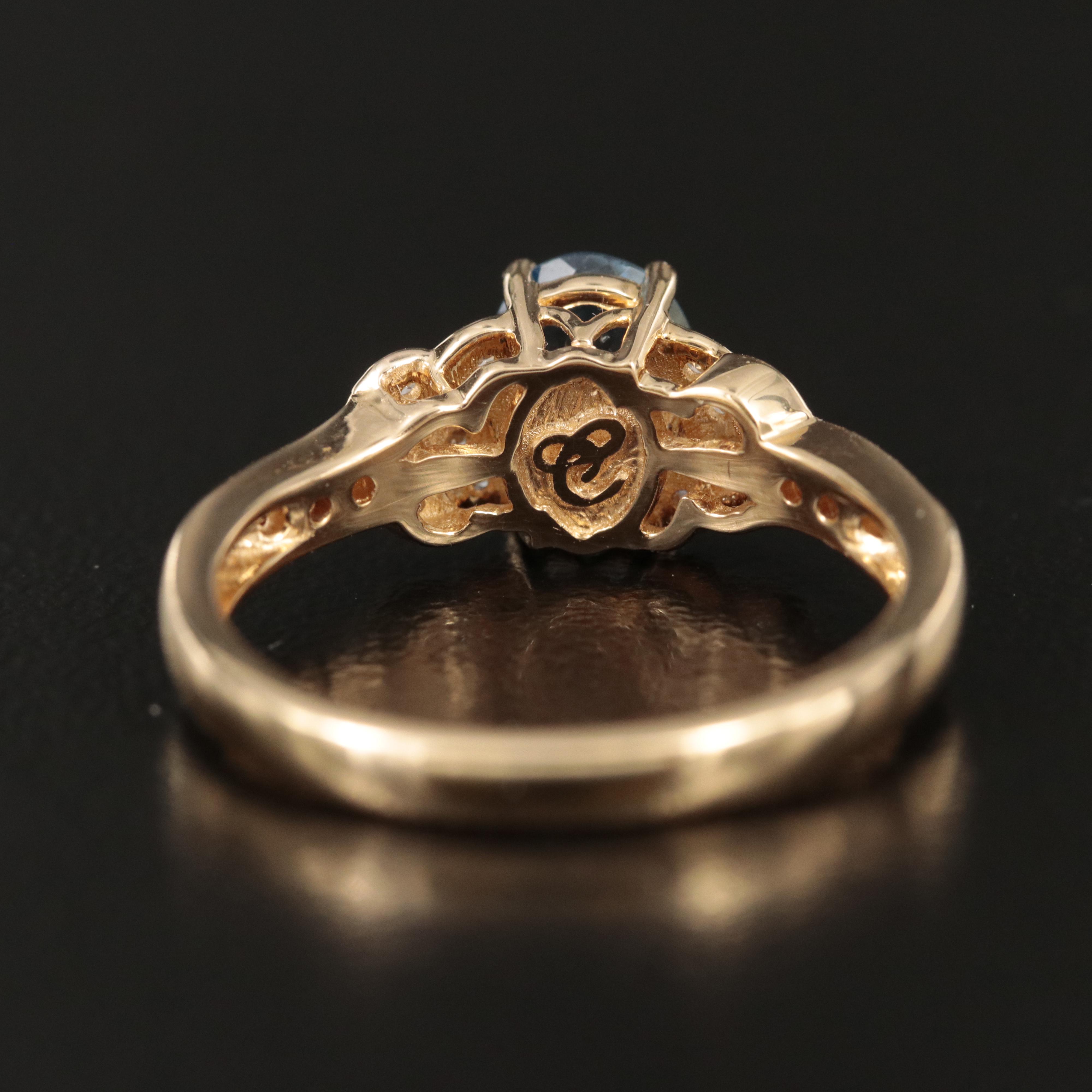 Chromia Jewelry 18K Aquamarine and Diamond Ring