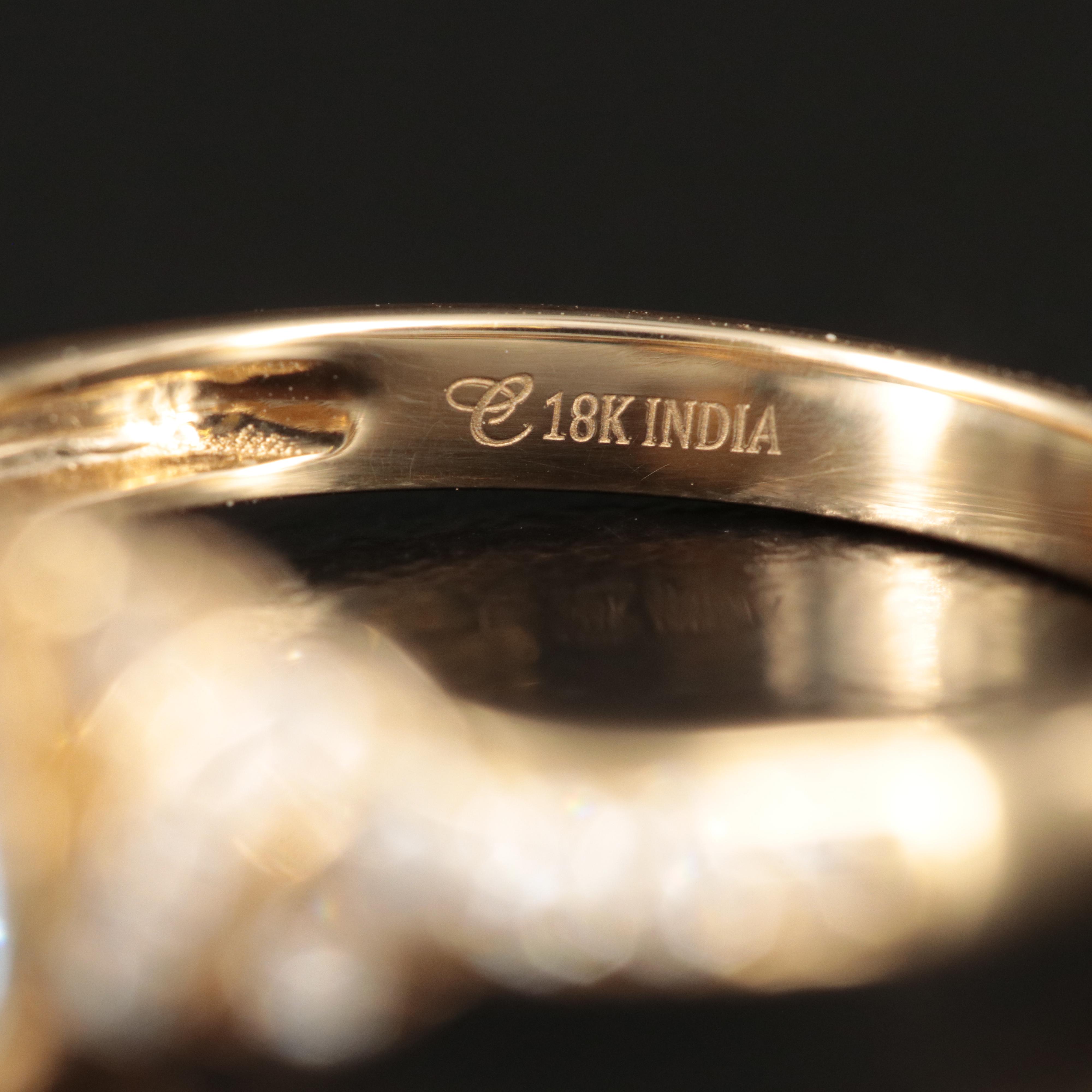 Chromia Jewelry 18K Aquamarine and Diamond Ring