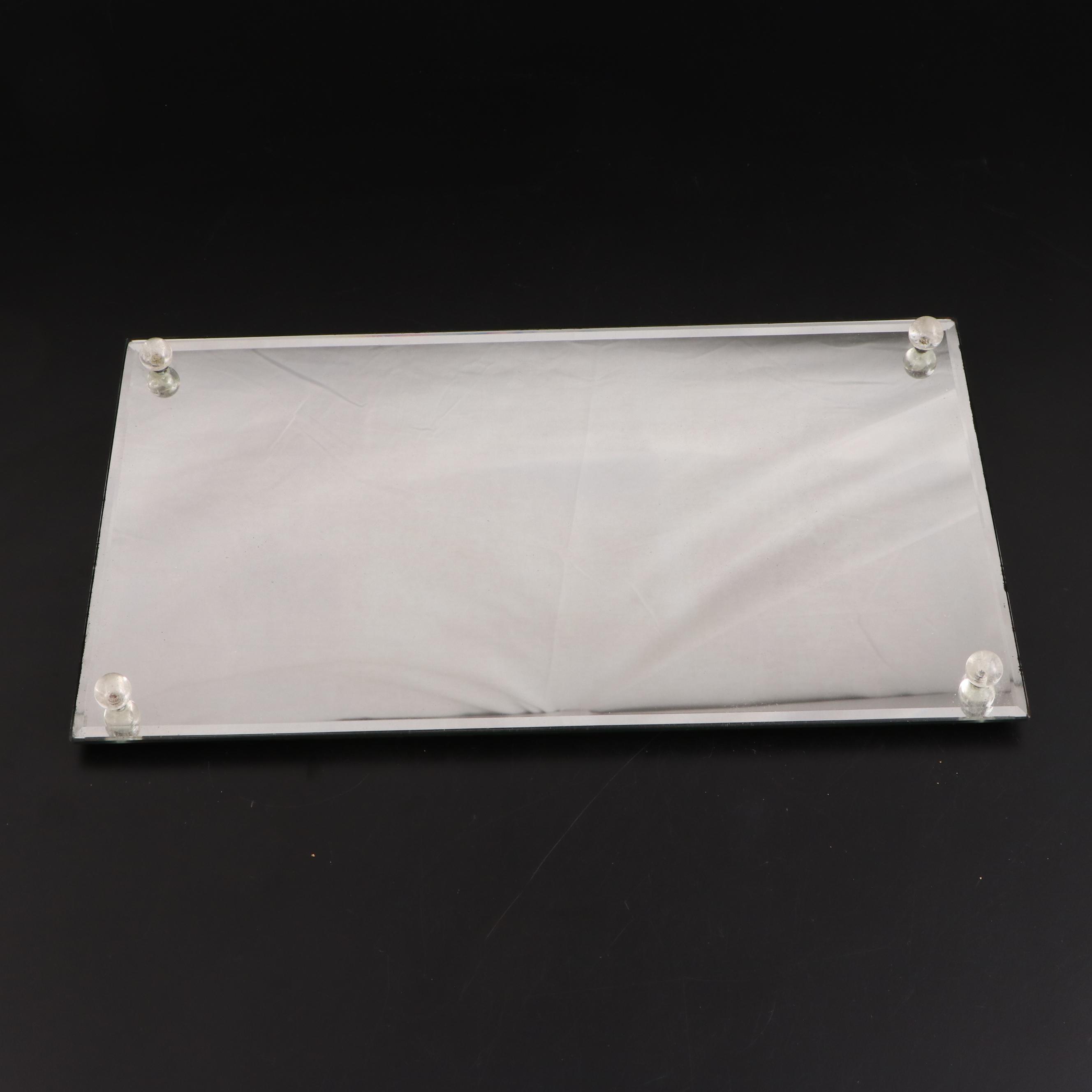 Webster Co. Sterling Silver Handled Vanity Set with Mirrored Vanity Tray