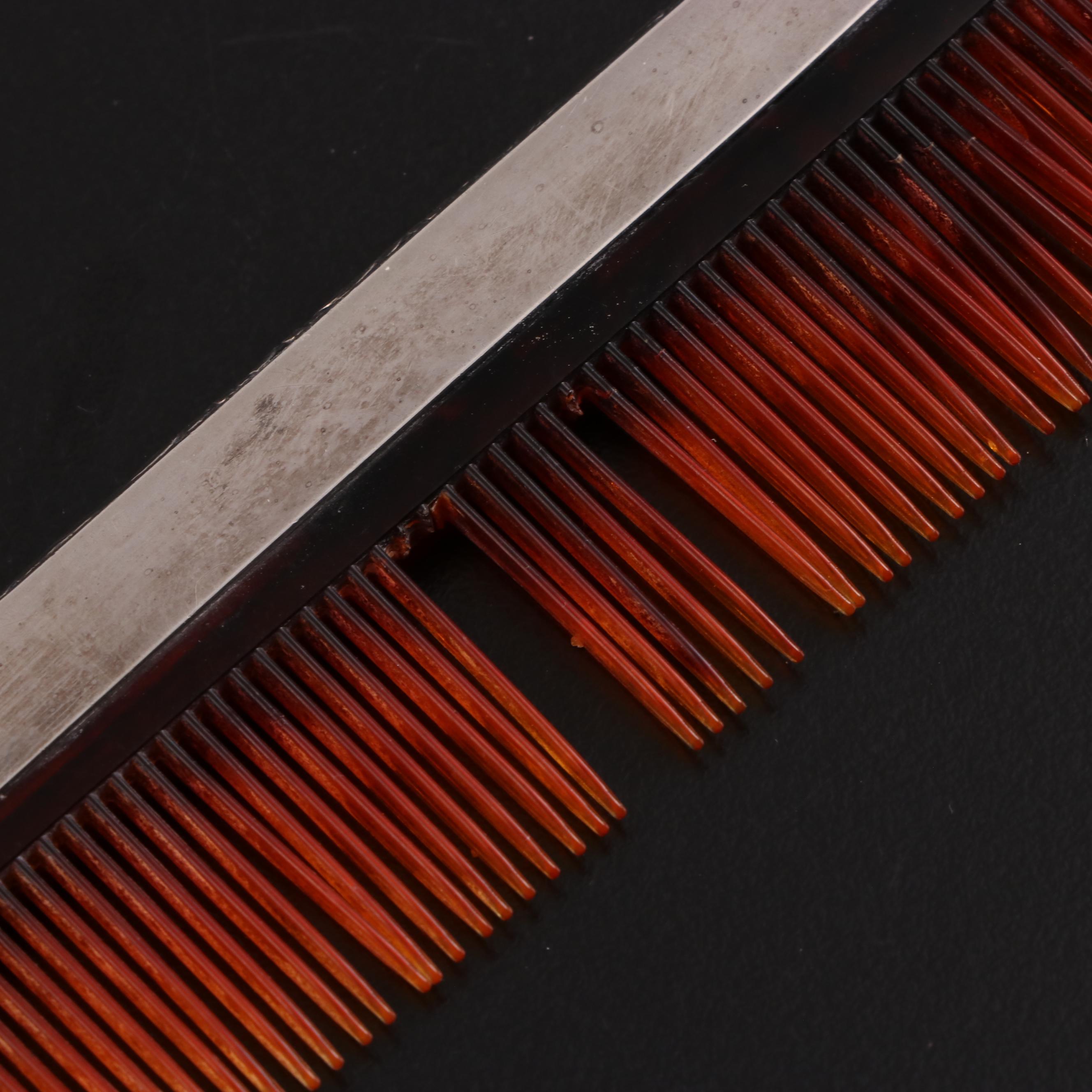 Webster Co. Sterling Silver Handled Vanity Set with Mirrored Vanity Tray