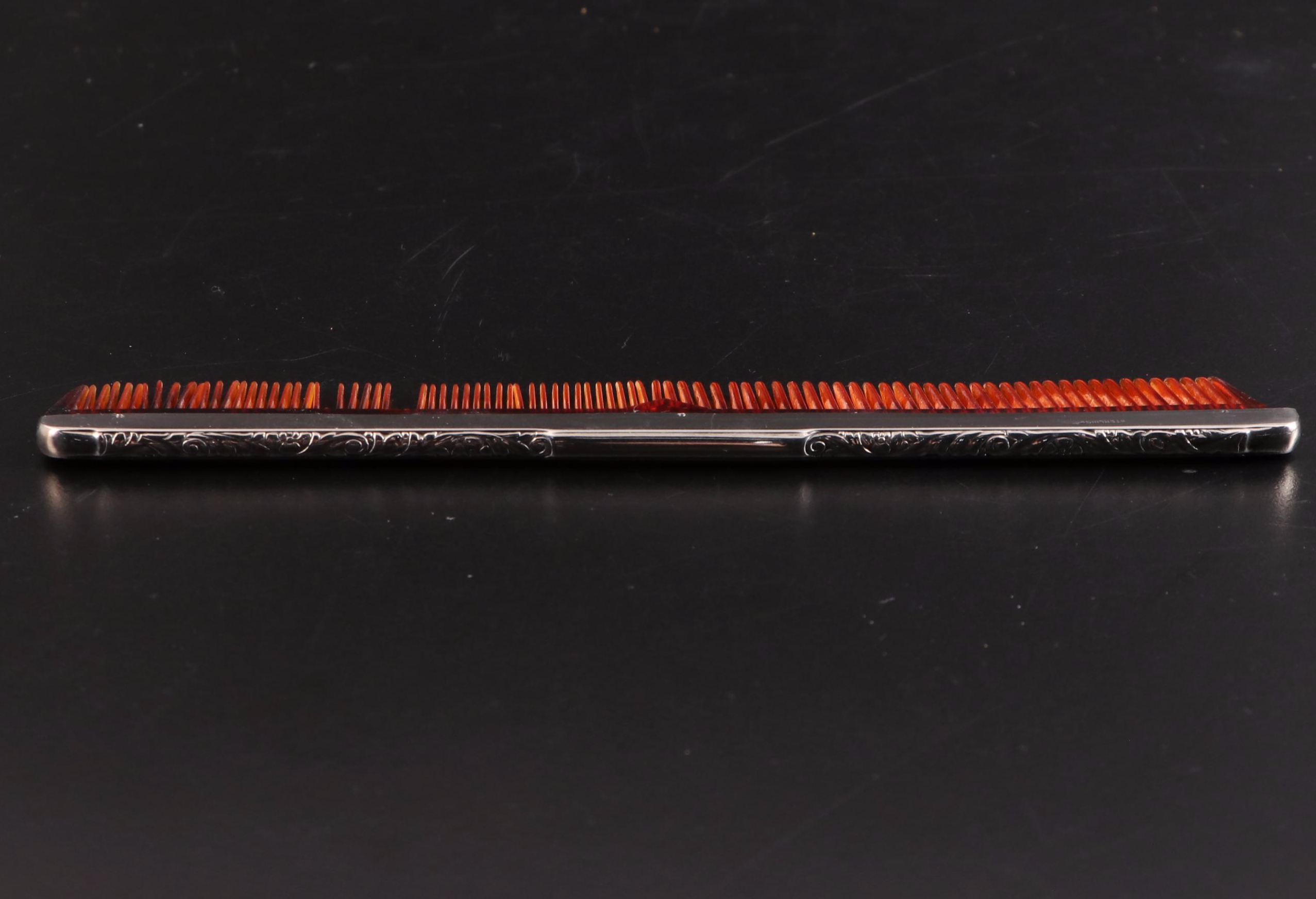 Webster Co. Sterling Silver Handled Vanity Set with Mirrored Vanity Tray