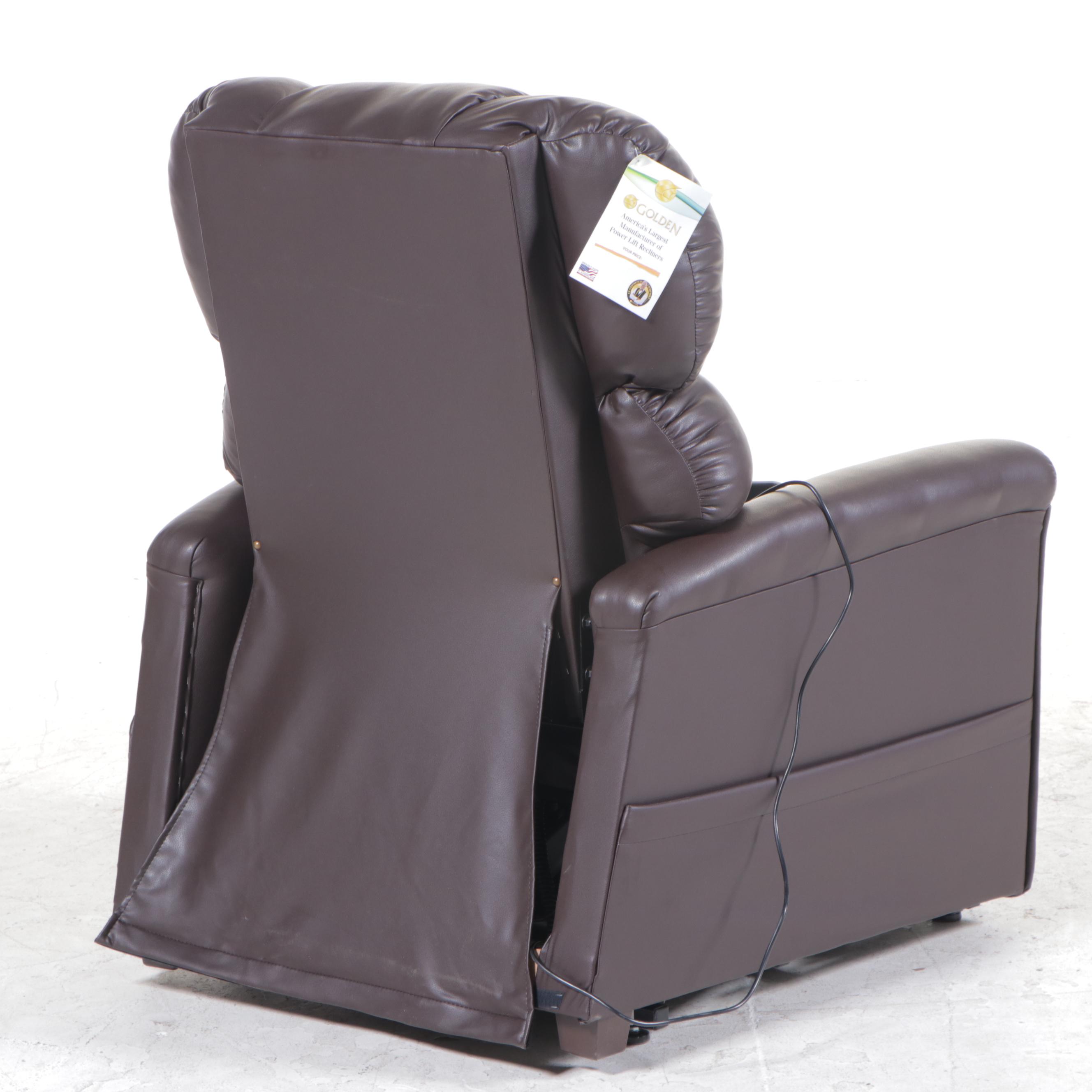 Golden Power Lift Electric Recliner Lounge Chair in Vinyl