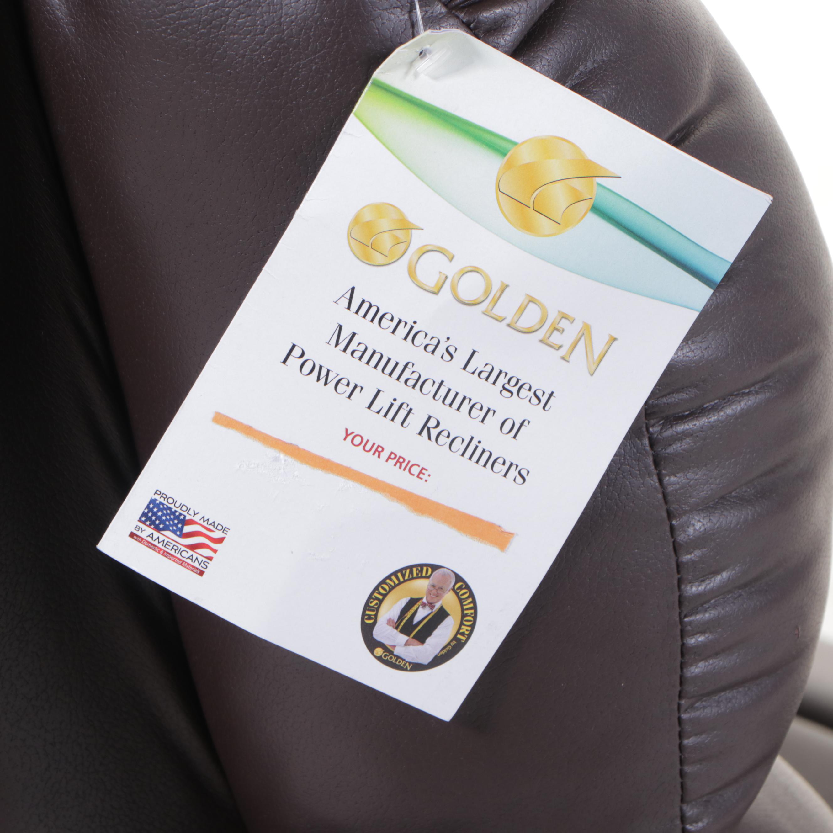 Golden Power Lift Electric Recliner Lounge Chair in Vinyl