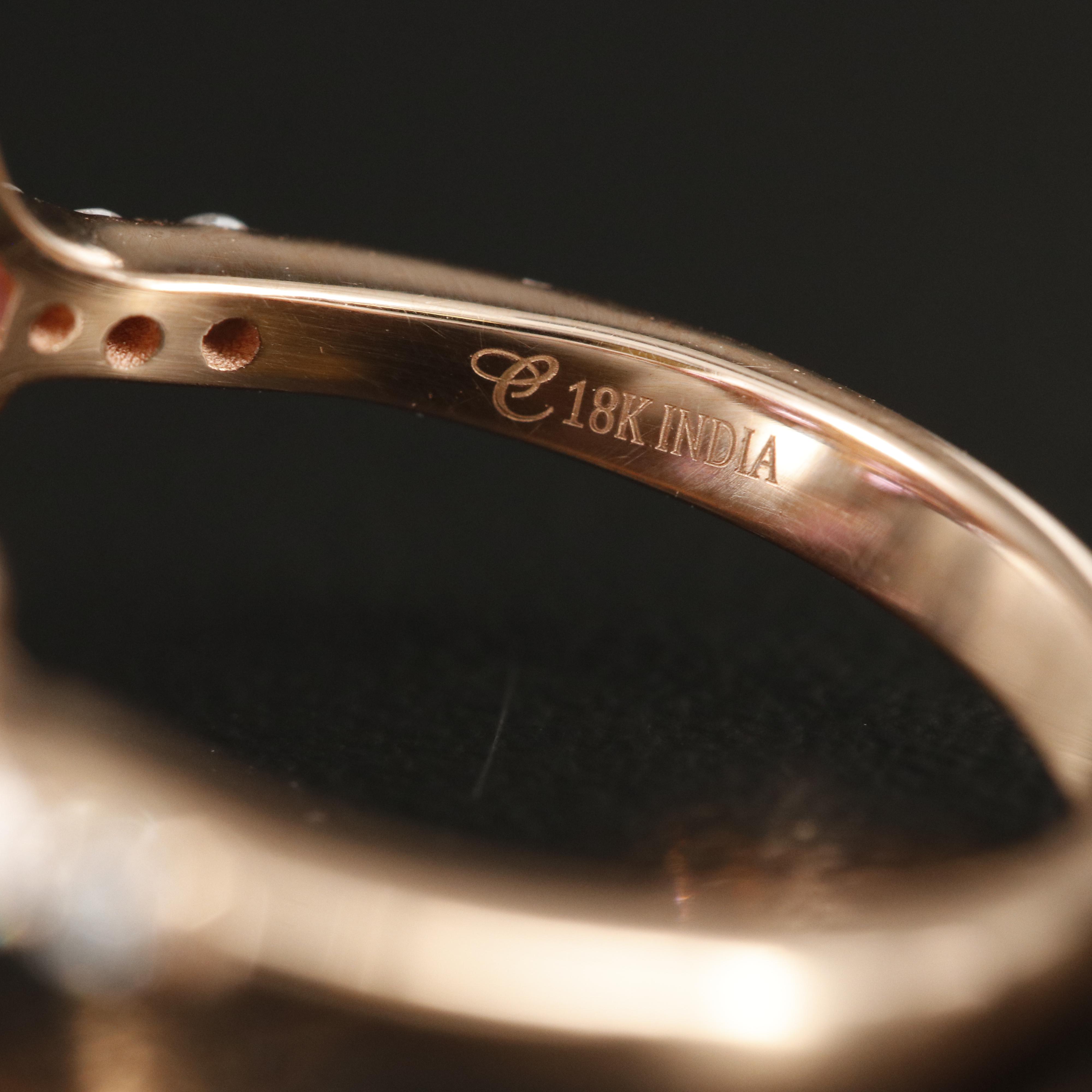 Chromia Jewelry 18K Amethyst and Diamond Ring