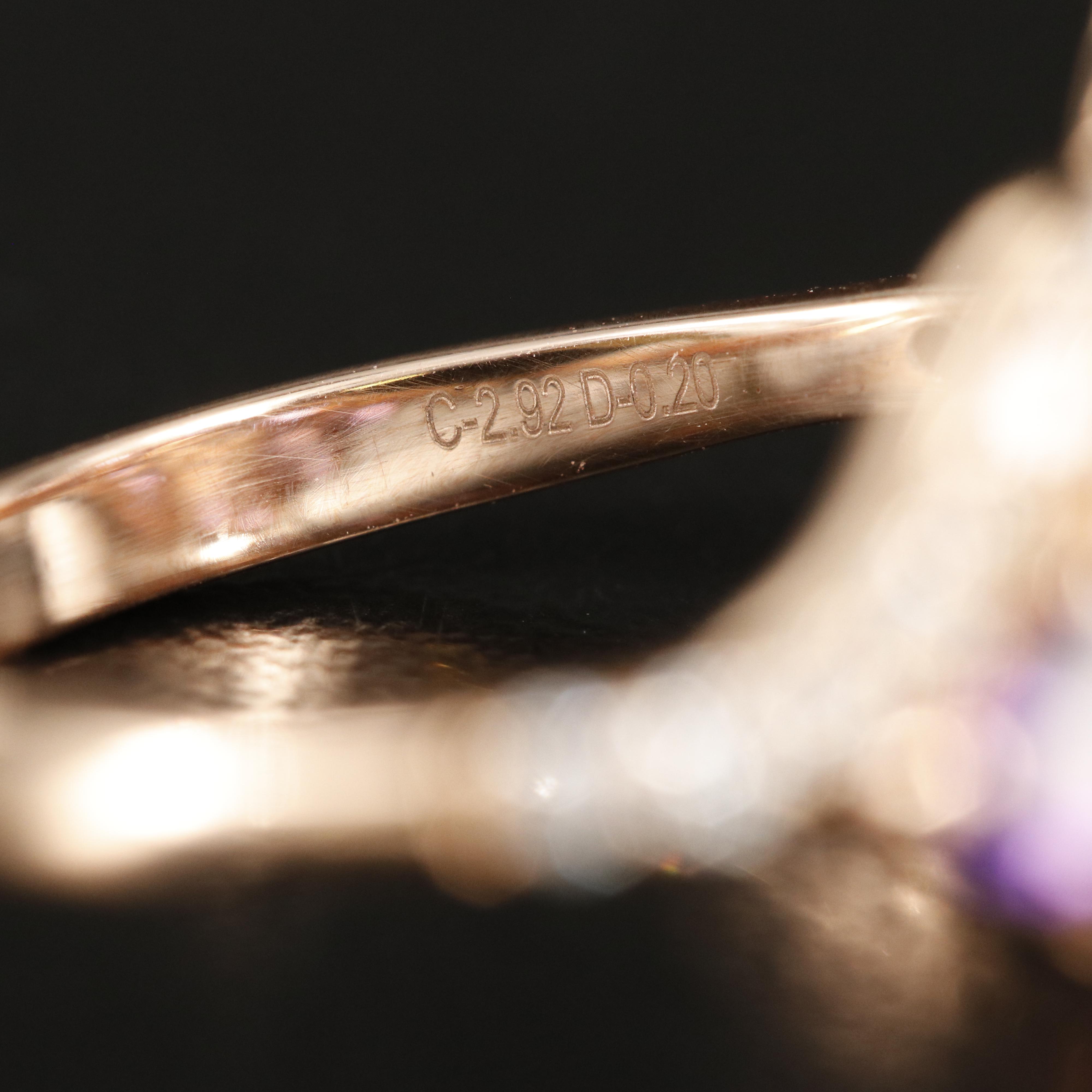 Chromia Jewelry 18K Amethyst and Diamond Ring