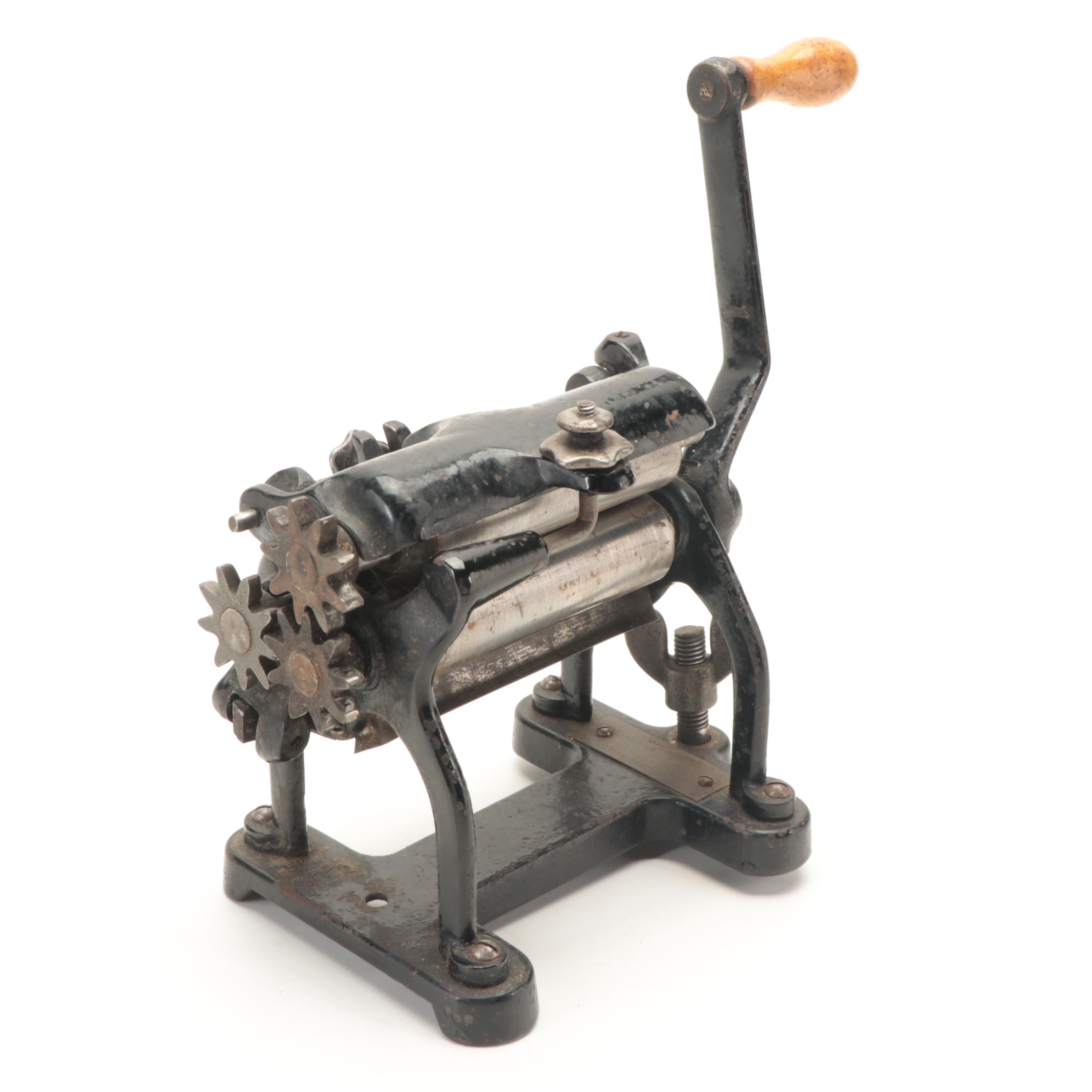 Vitantonio Cast Iron Hand Operated Pasta Machine with Attachments, Early 20th C.